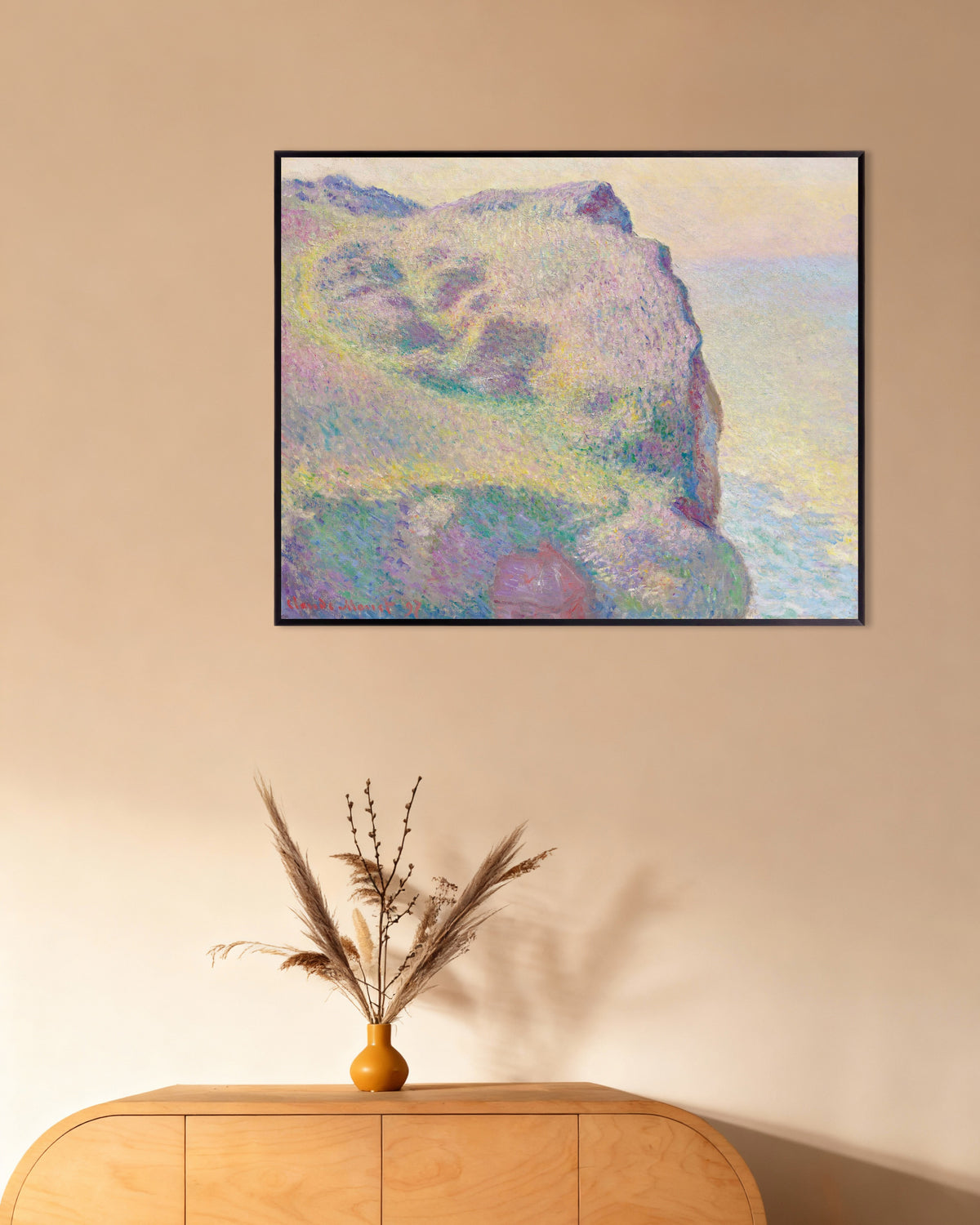 Poster Die Pointe du Petit Ailly (1897) von Claude Monet mit Metallrahmen