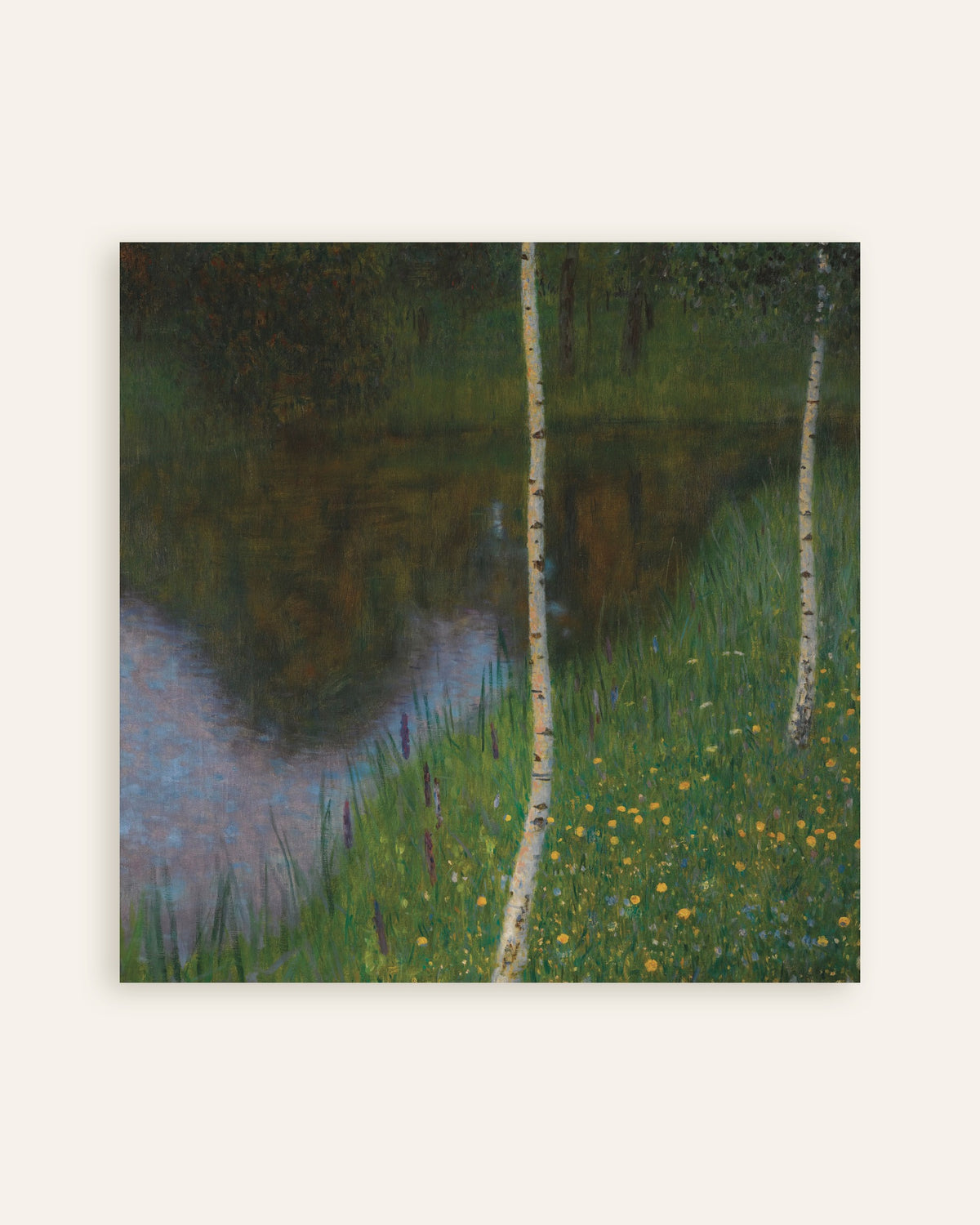 Poster Seeufer mit Birken (um 1901) von Gustav Klimt, Vorschaubild
