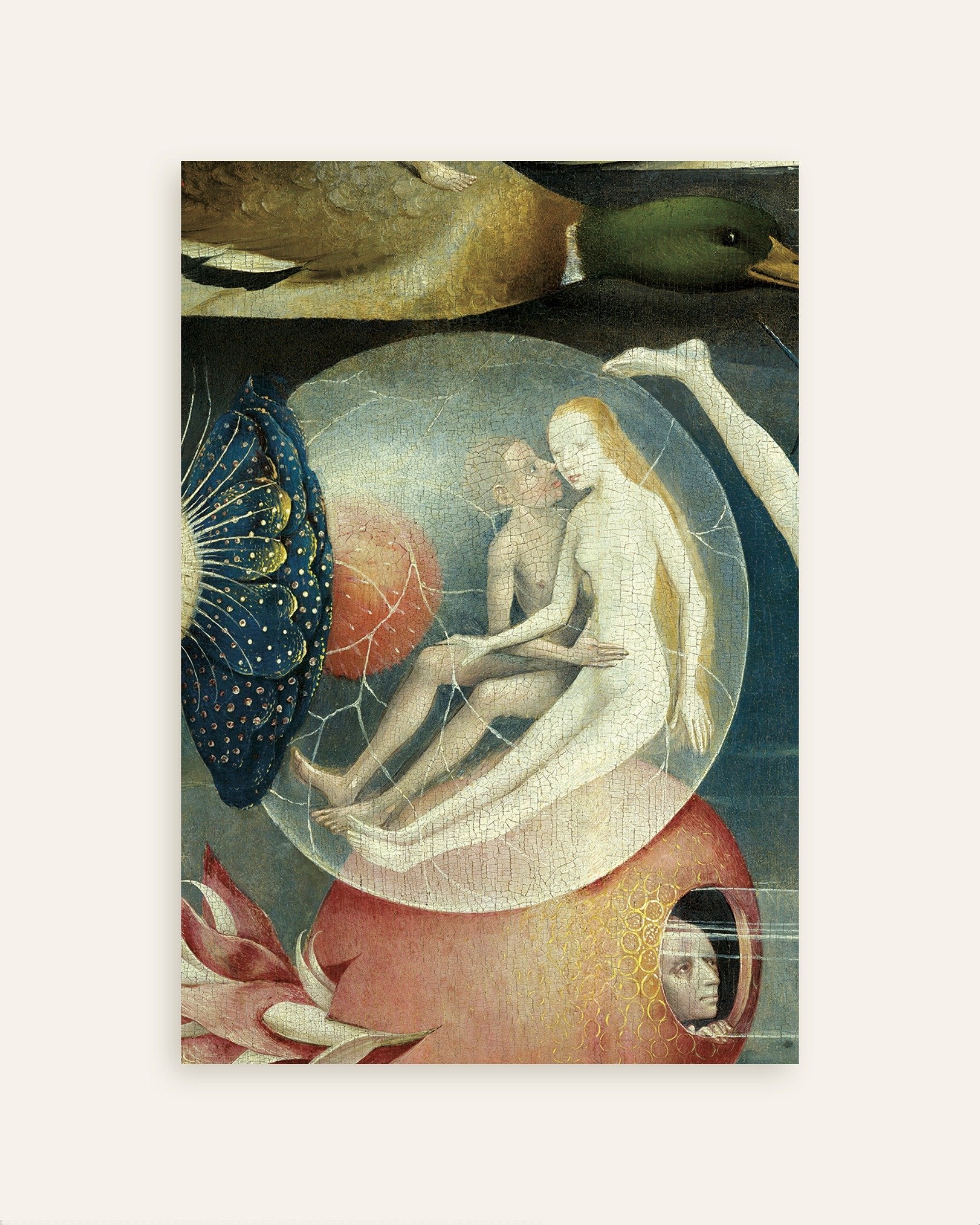 Poster of Lovers in a bubble - Detail from The Garden of Earthly Delights, thumbnail