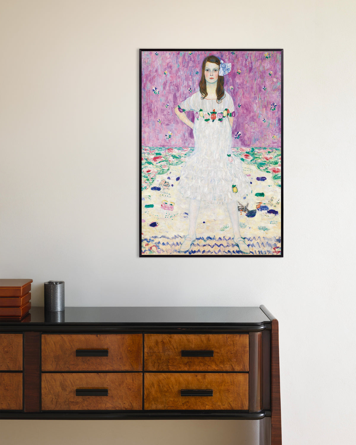 Poster Mäda Primavesi (1912–1913) von Gustav Klimt mit Metallrahmen