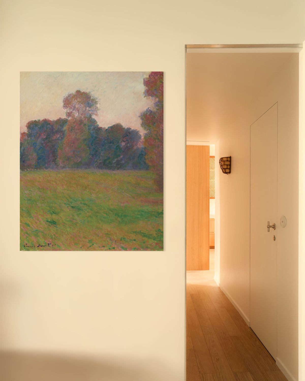 Poster Wiese in Giverny (1886) von Claude Monet
