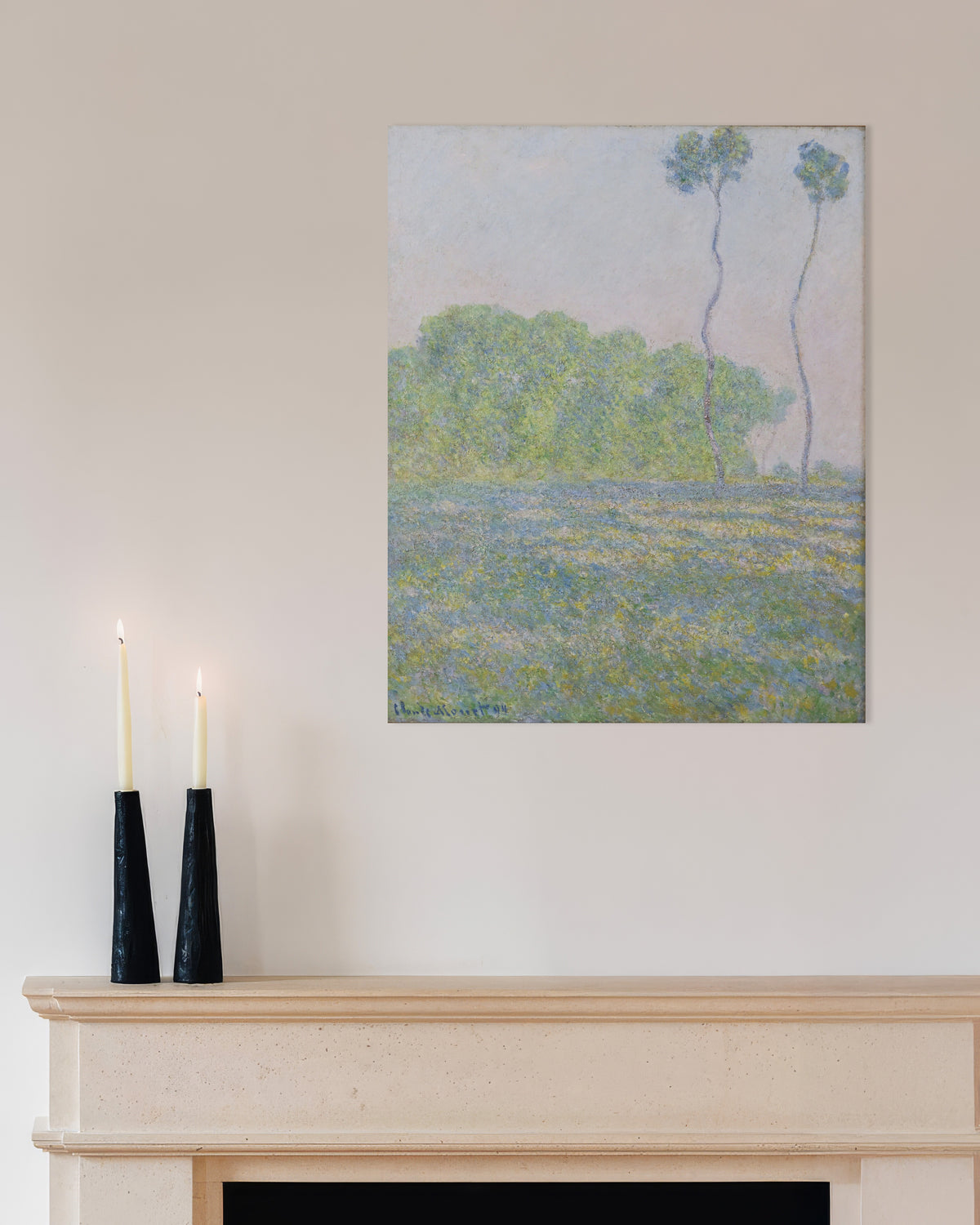 Poster Wiese in Giverny (1894) von Claude Monet
