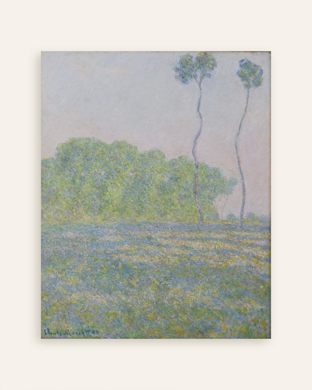 Poster Wiese in Giverny (1894) von Claude Monet, Vorschaubild