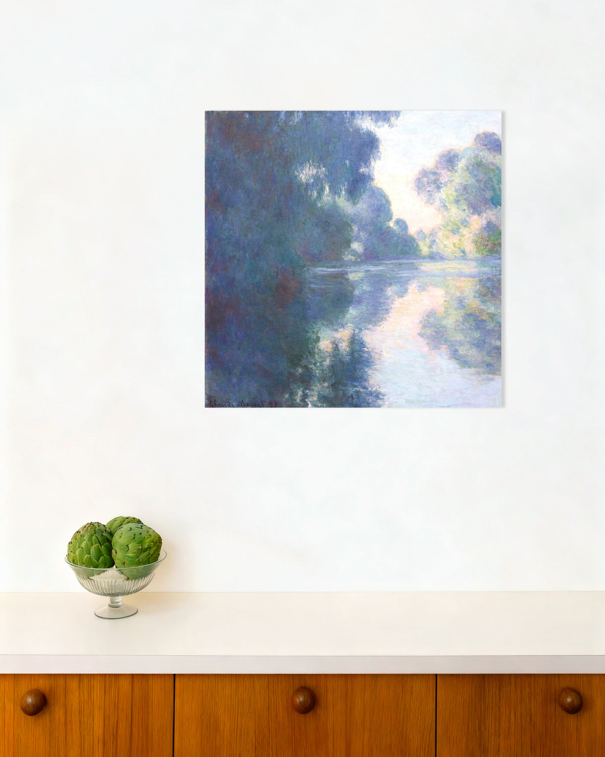 Poster Morgen an der Seine (1897) von Claude Monet