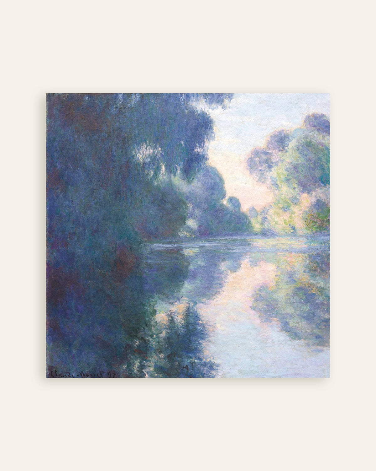 Poster Morgen an der Seine (1897) von Claude Monet, Vorschaubild