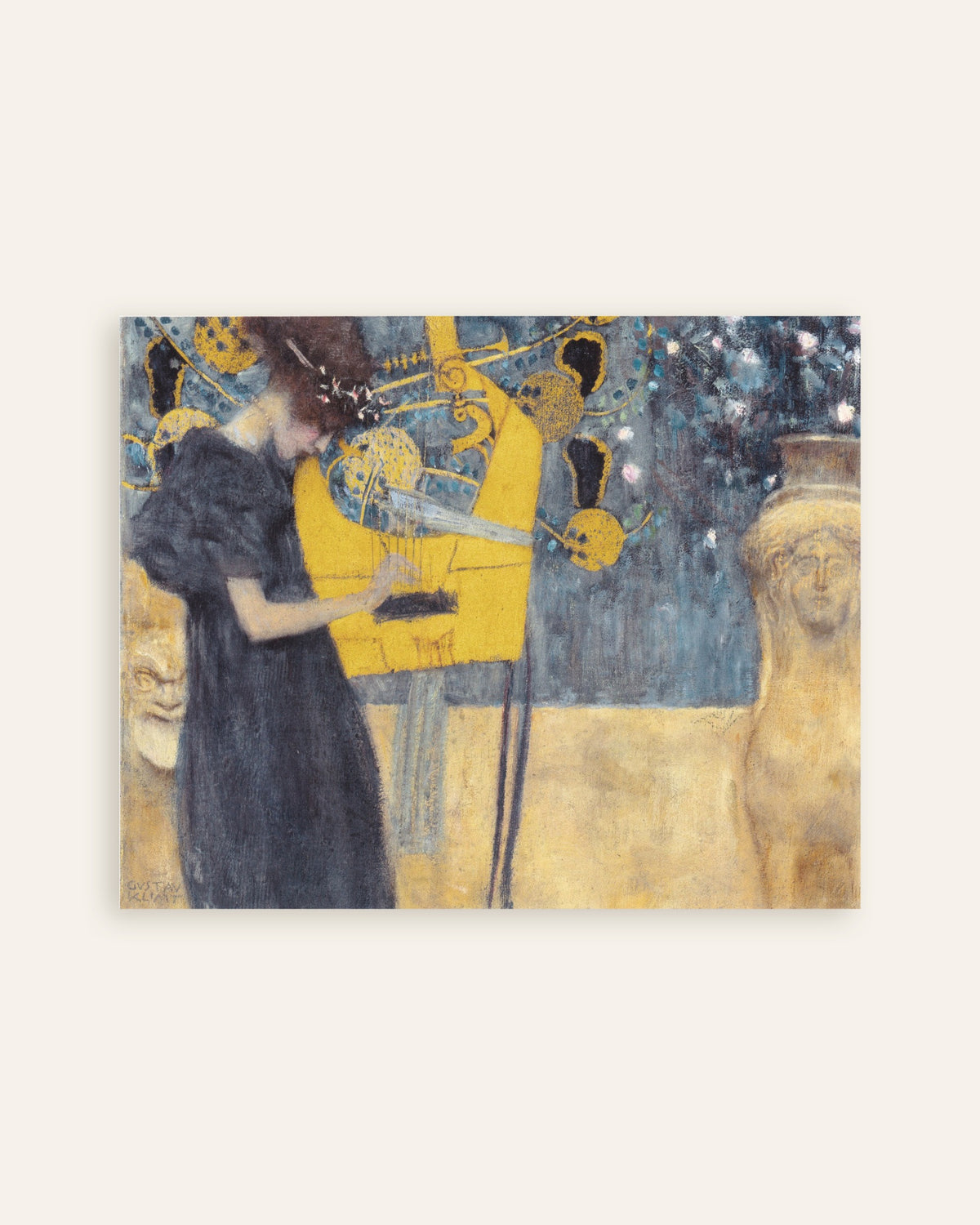 Poster Die Musik I (1895) von Gustav Klimt, Vorschaubild