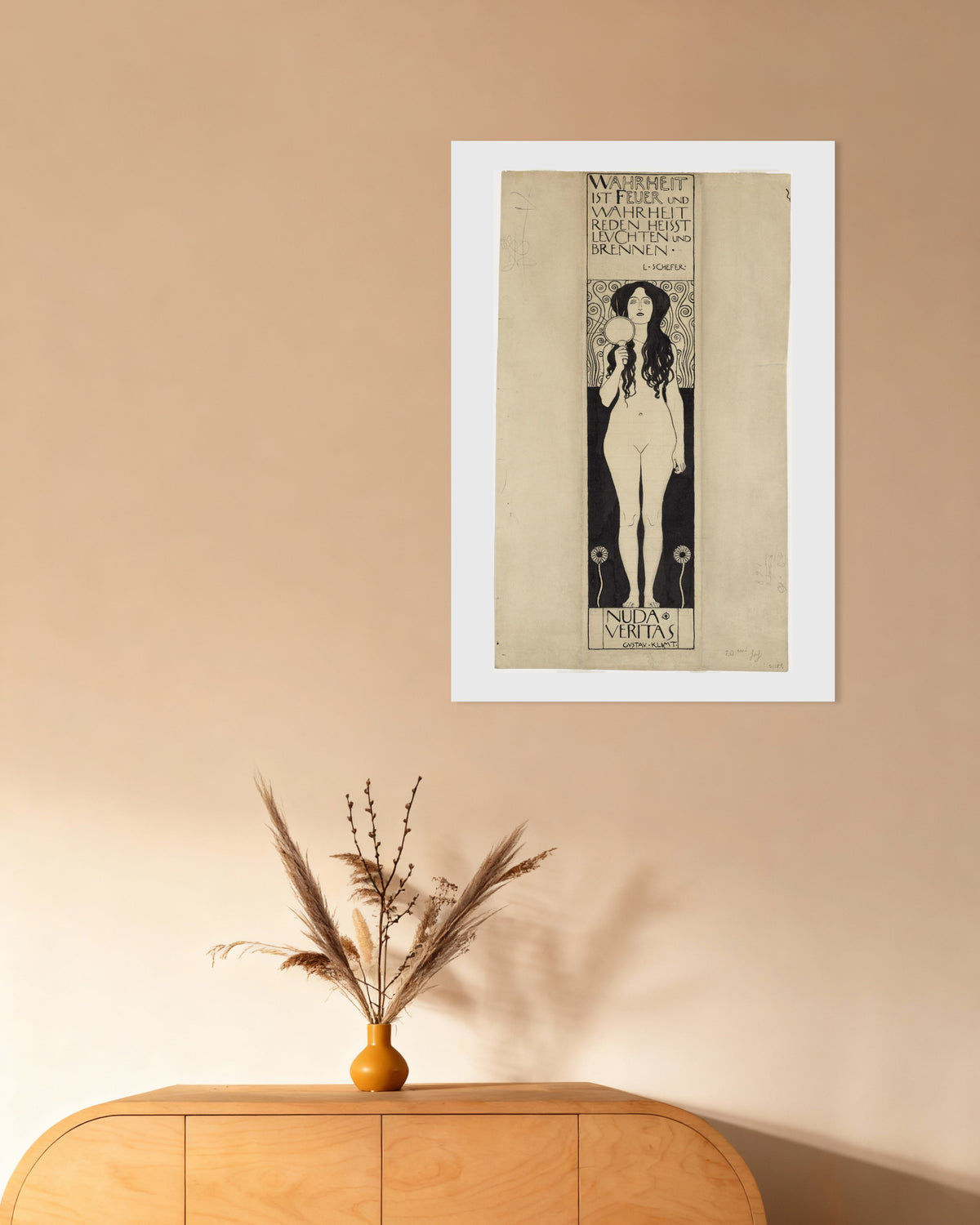 Poster Nuda Veritas (1898) von Gustav Klimt