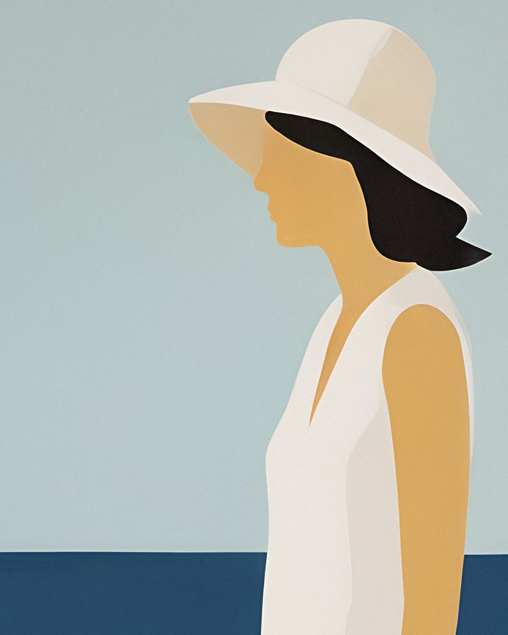 Octavia Beach Portrait - Elegantes Küstenplakat Poster