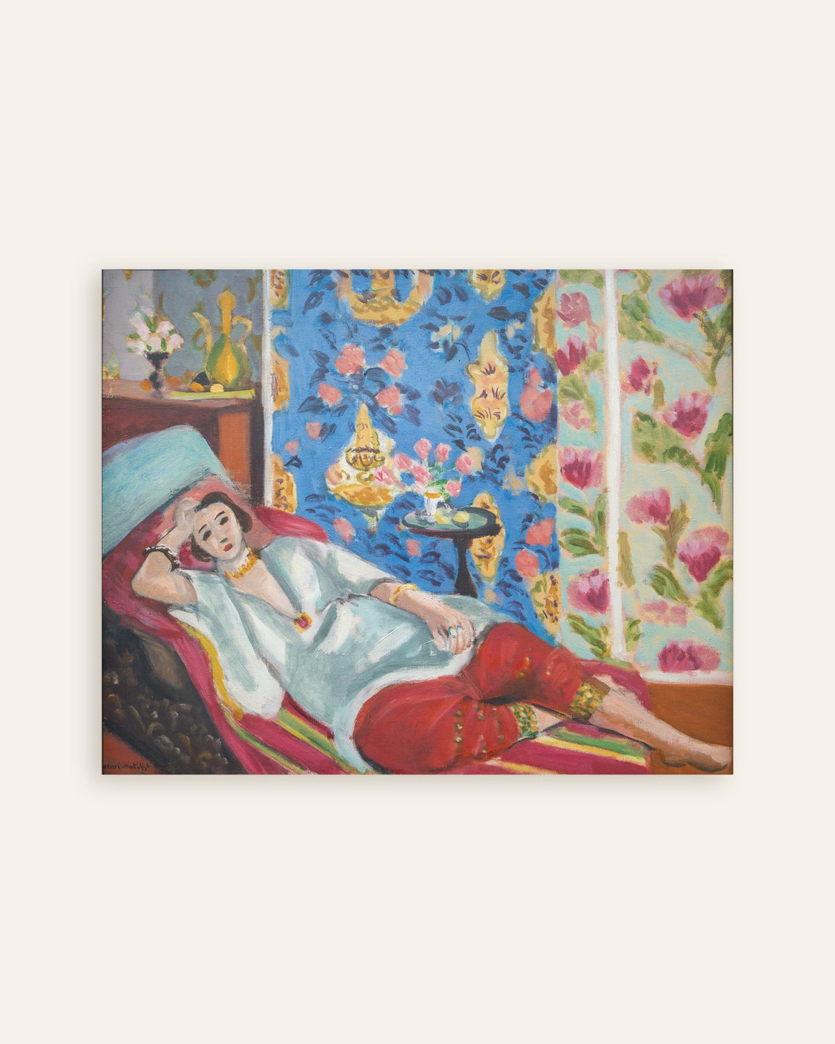 Poster „Odaliske mit roter Pluderhose (1924–1925) von Henri Matisse“, Miniaturansicht