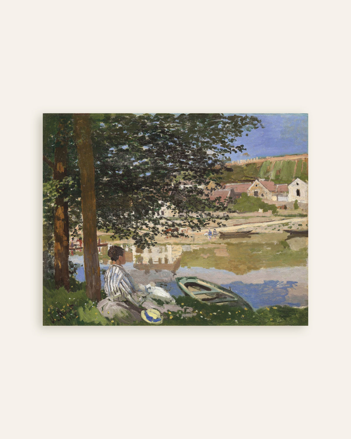 Poster Am Ufer der Seine, Bennecourt (1868) von Claude Monet, Vorschaubild