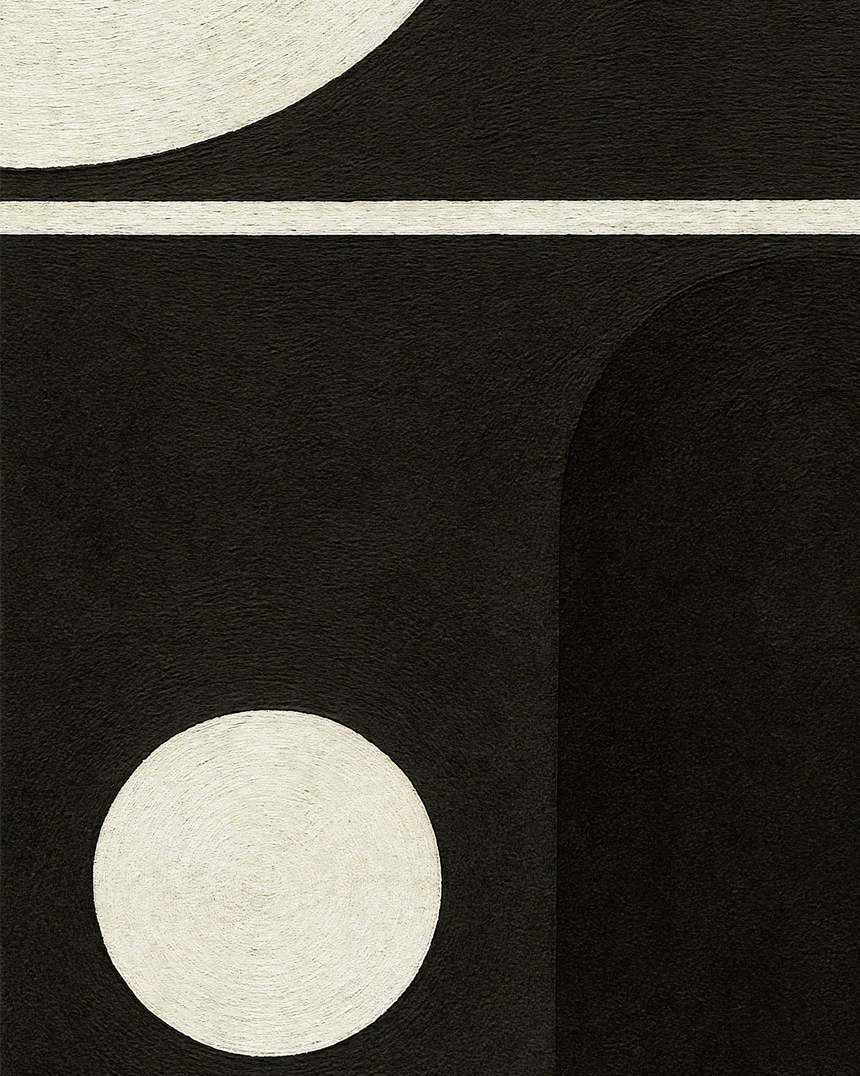 Schwarze und weiße Formen – minimalistisches geometrisches poster