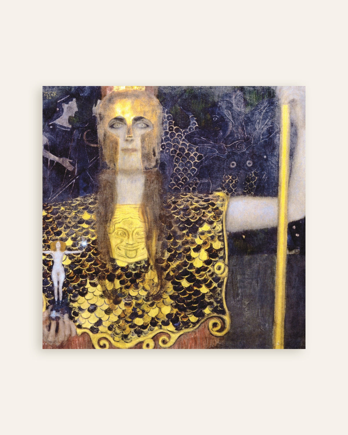 Poster Pallas Athene (1898) von Gustav Klimt, Miniaturansicht