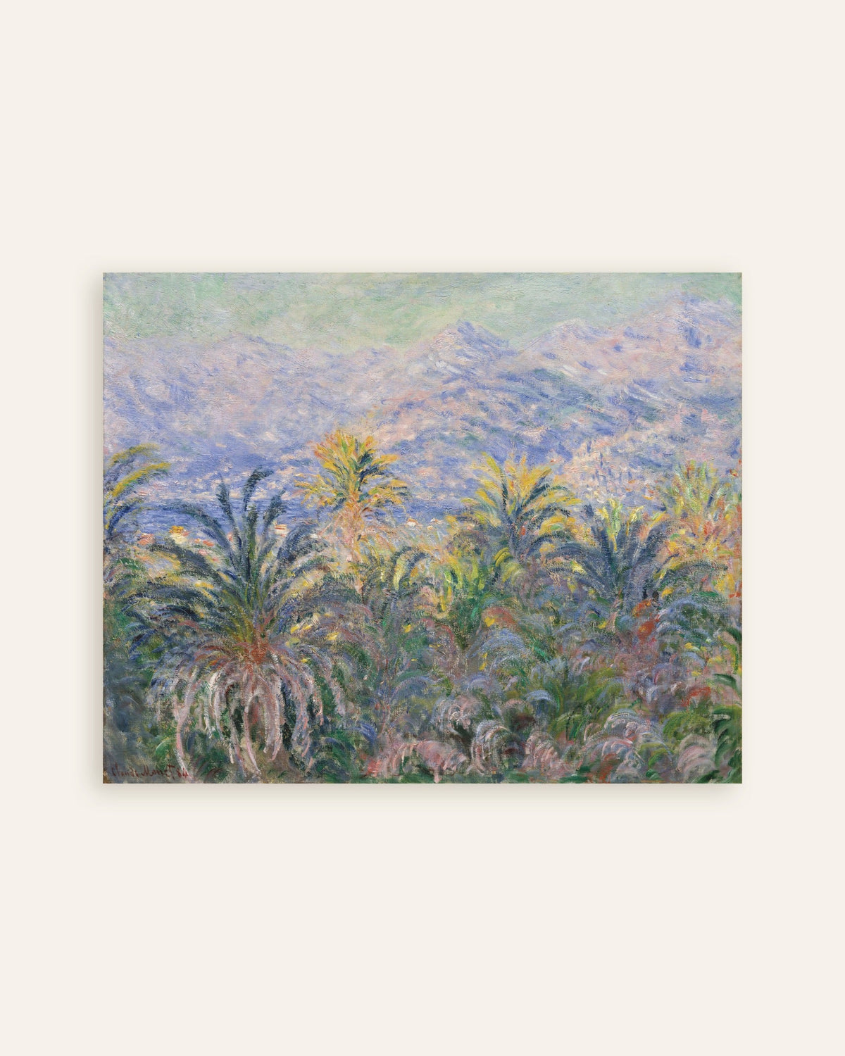 Poster Palmen in Bordighera (1884) von Claude Monet, Vorschaubild