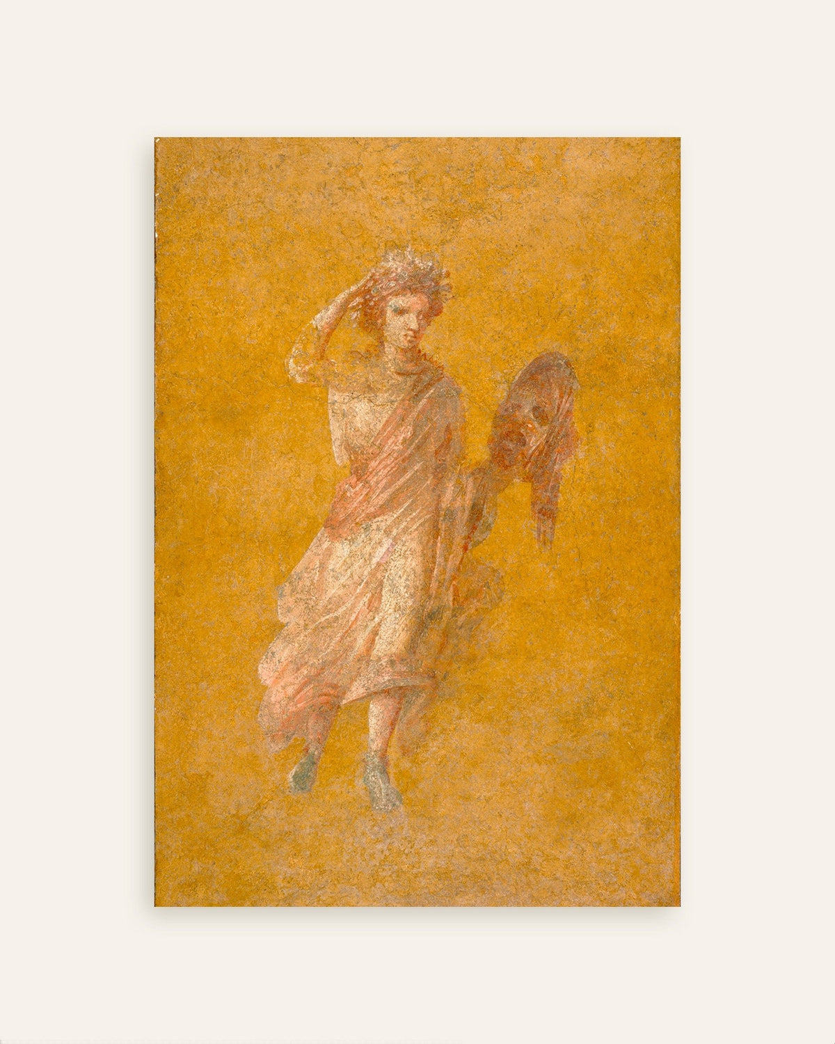 Poster mit dem Freskofragment der Muse Melpomene aus Pompeji, eines der Poster des Sets