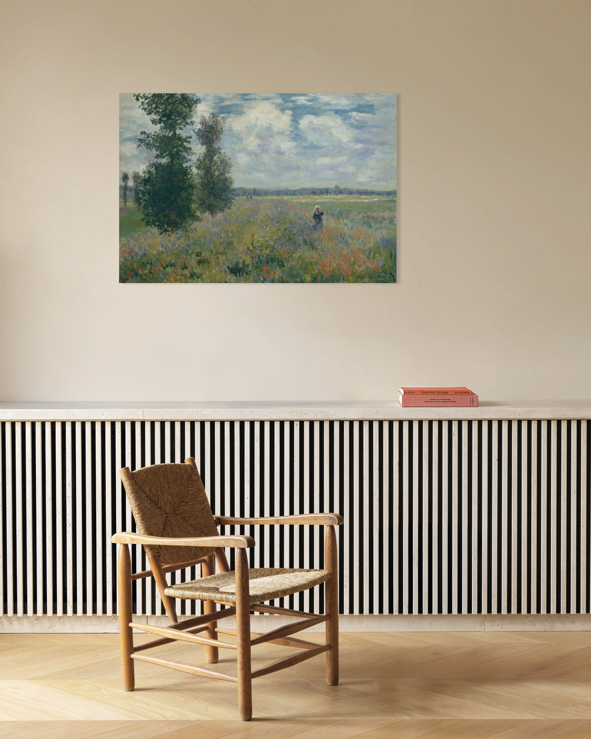 Poster Mohnfelder bei Argenteuil (1875) von Claude Monet