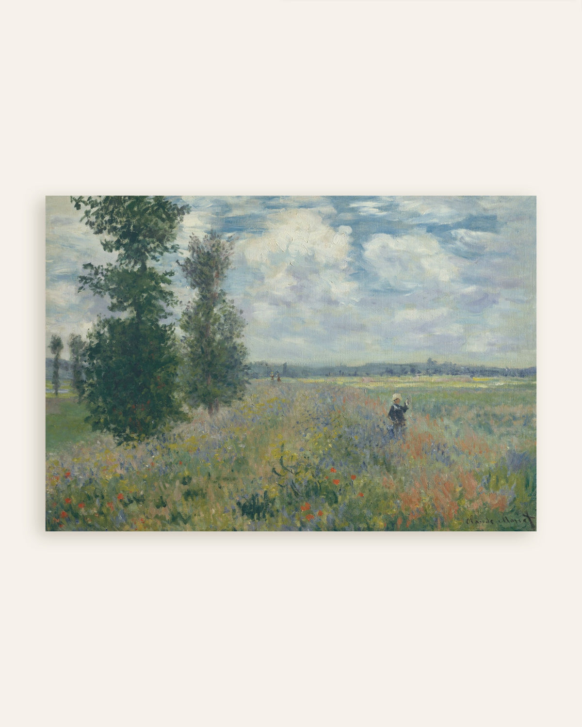 Poster Mohnfelder bei Argenteuil (1875) von Claude Monet, Vorschaubild