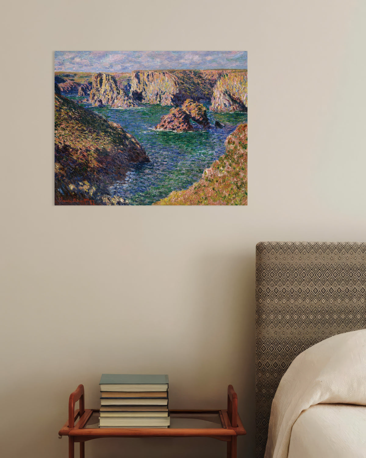 Poster Port-Domois, Belle-Île (1887) von Claude Monet