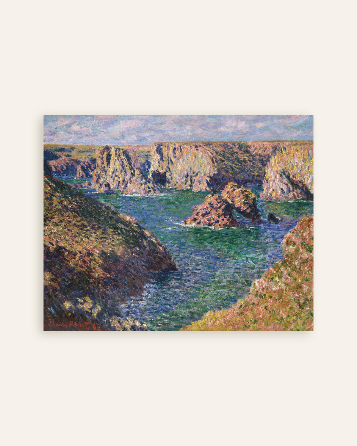 Poster Port-Domois, Belle-Île (1887) von Claude Monet, Vorschaubild
