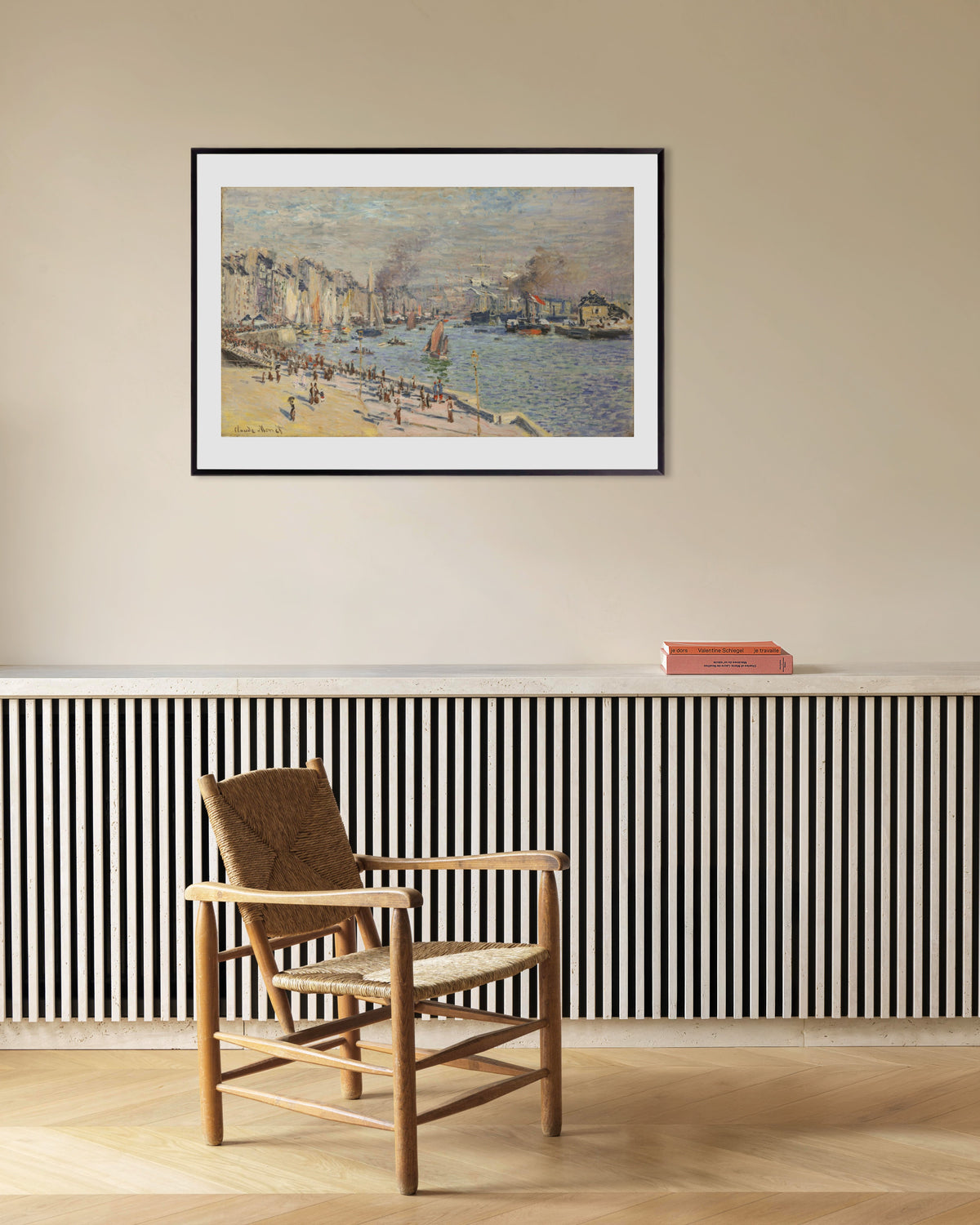 Poster Der Hafen von Le Havre (1874) von Claude Monet mit Metallrahmen