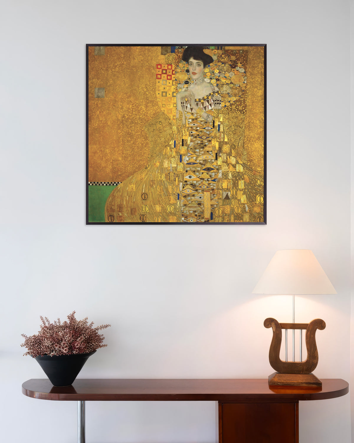 Poster Bildnis Adele Bloch-Bauer I (1907) von Gustav Klimt mit Metallrahmen