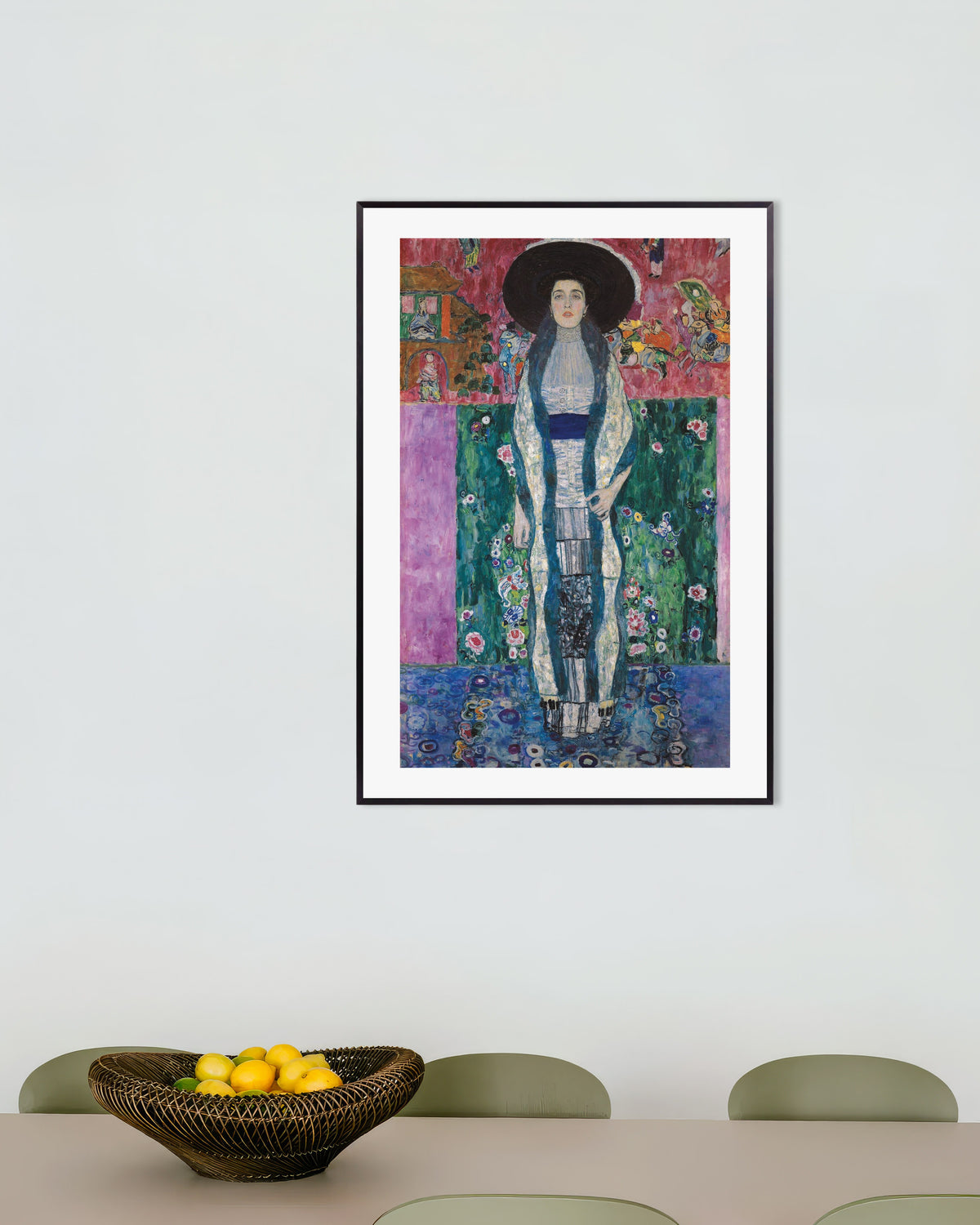 Poster Bildnis Adele Bloch-Bauer II (1912) von Gustav Klimt mit Metallrahmen