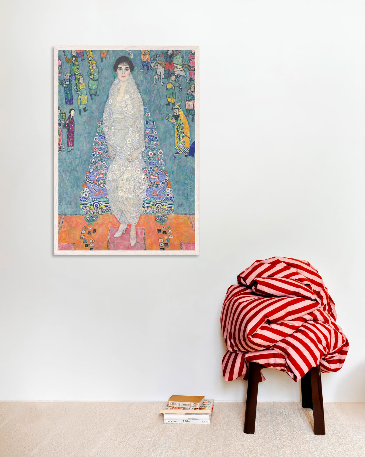 Poster Bildnis Elisabeth Lederer (1914–1916) von Gustav Klimt mit weißem Holzrahmen