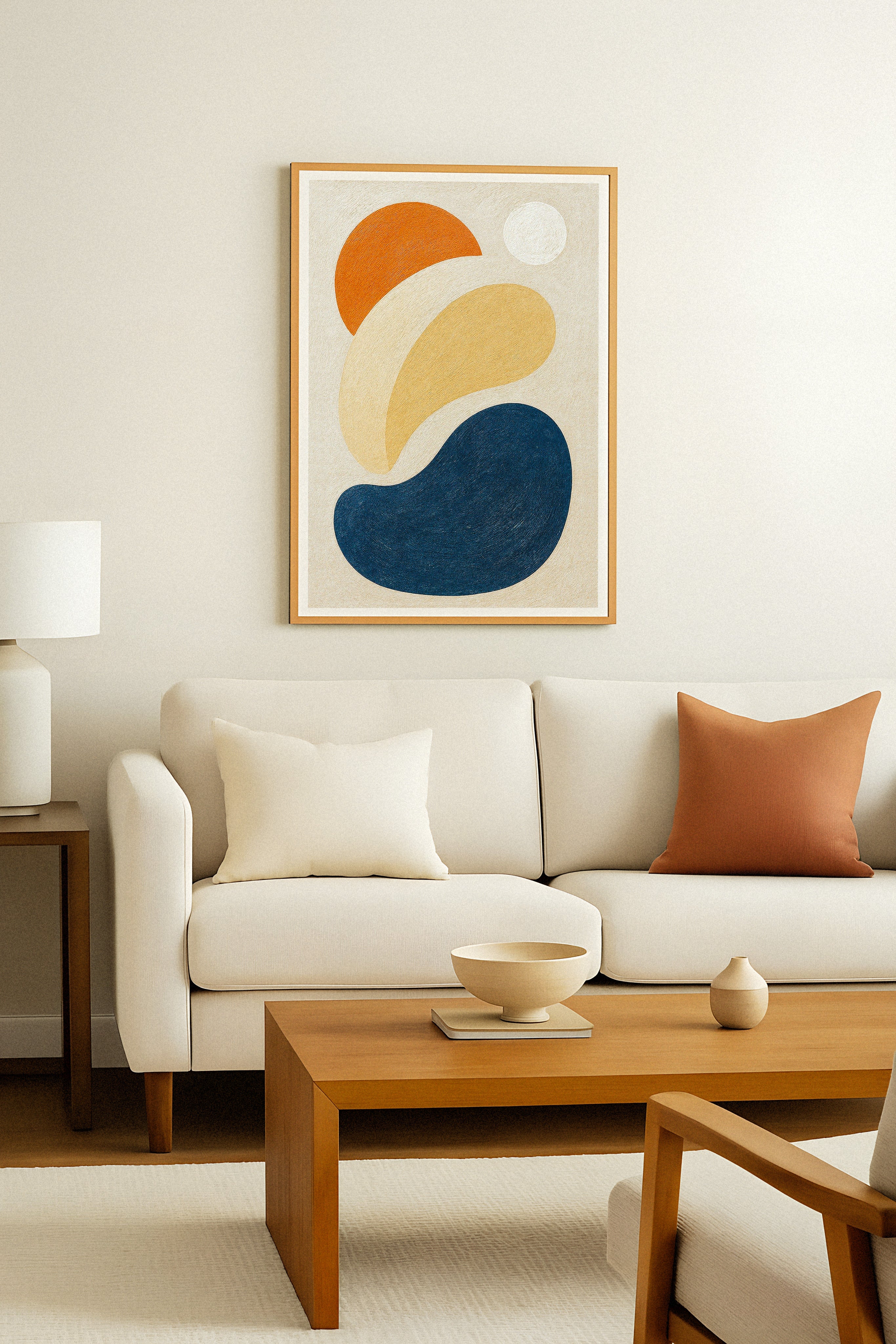 Intrications – Poster mit abstrakten Formen in Erdtönen