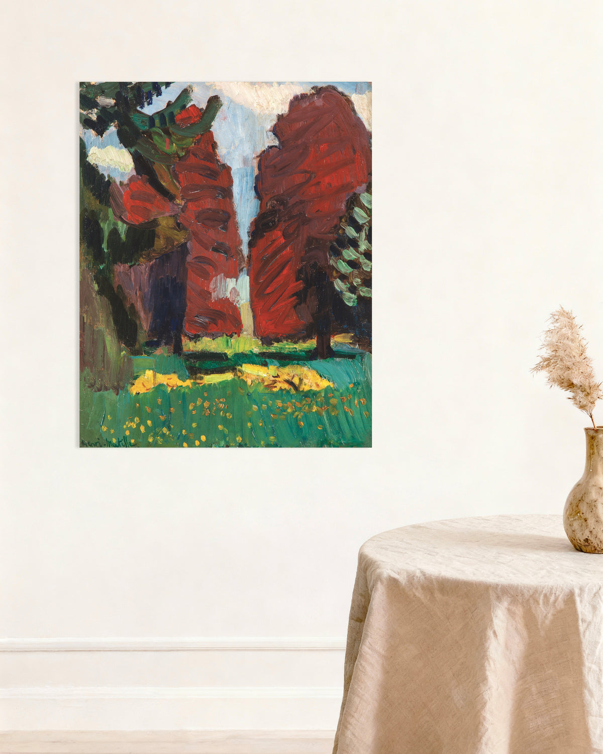 Poster Purpurfarbene Buchen (1901) von Henri Matisse