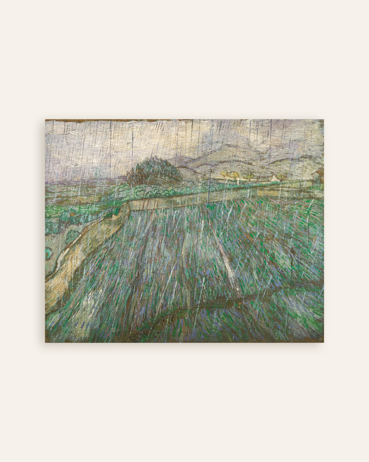 Poster von Regen (1889) von Vincent van Gogh, Vorschaubild