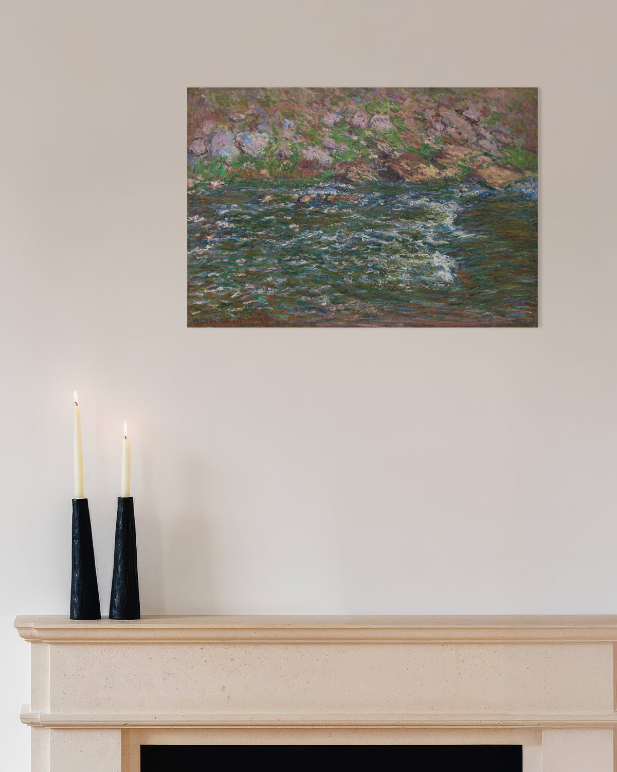 Poster Stromschnellen an der Petite Creuse bei Fresselines (1889) von Claude Monet