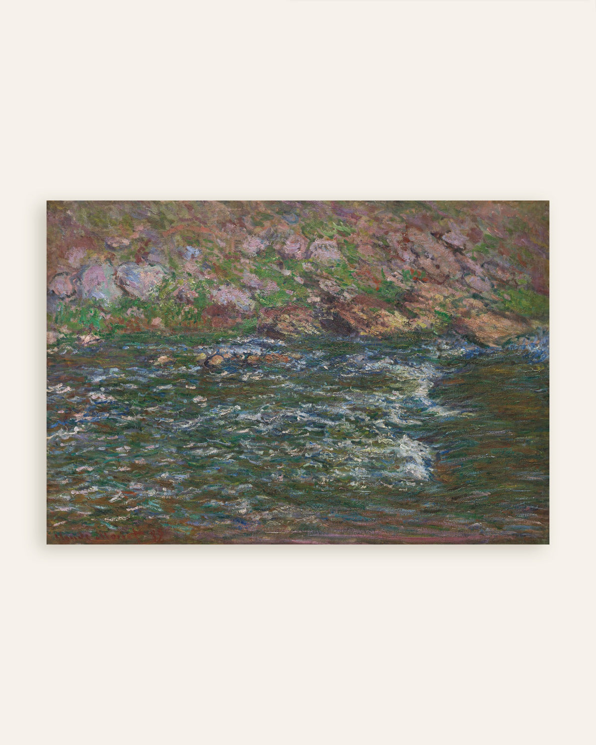 Poster Stromschnellen an der Petite Creuse bei Fresselines (1889) von Claude Monet, Vorschaubild