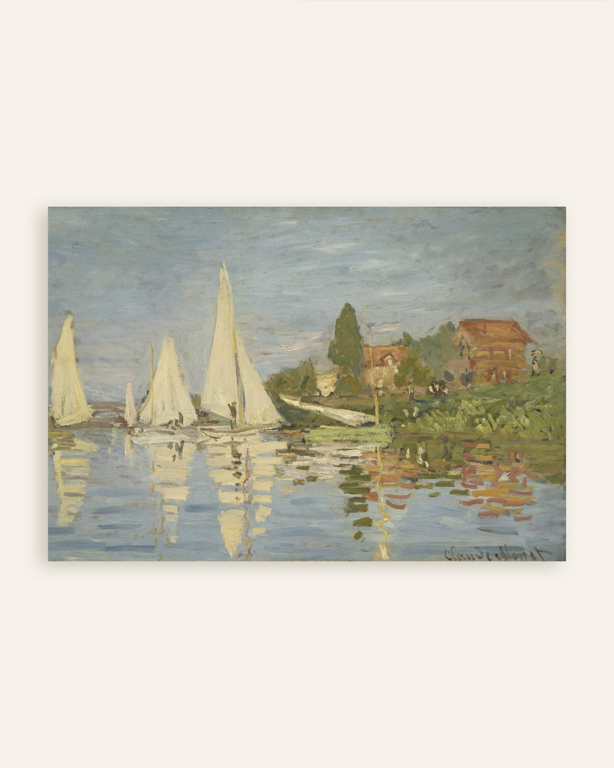 Poster Regatta in Argenteuil (um 1872) von Claude Monet, Vorschaubild