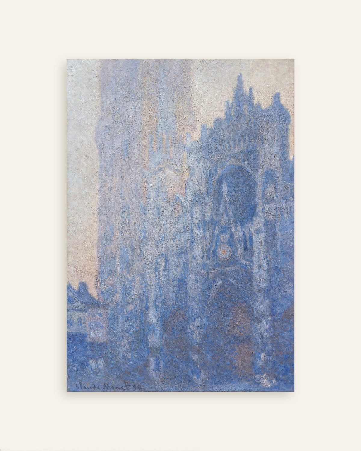 Poster Die Kathedrale von Rouen, Portal und Tour d'Albane, Morgenstimmung (1894) von Claude Monet, Vorschaubild