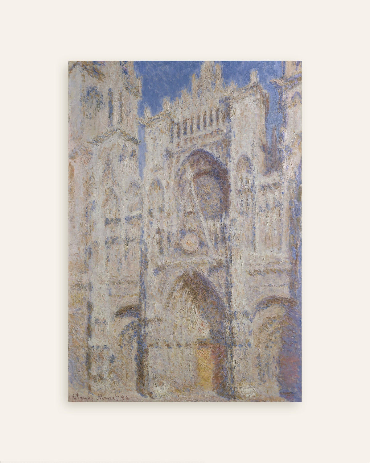 Poster Die Kathedrale von Rouen, das Portal im Sonnenlicht (1894) von Claude Monet, Vorschaubild