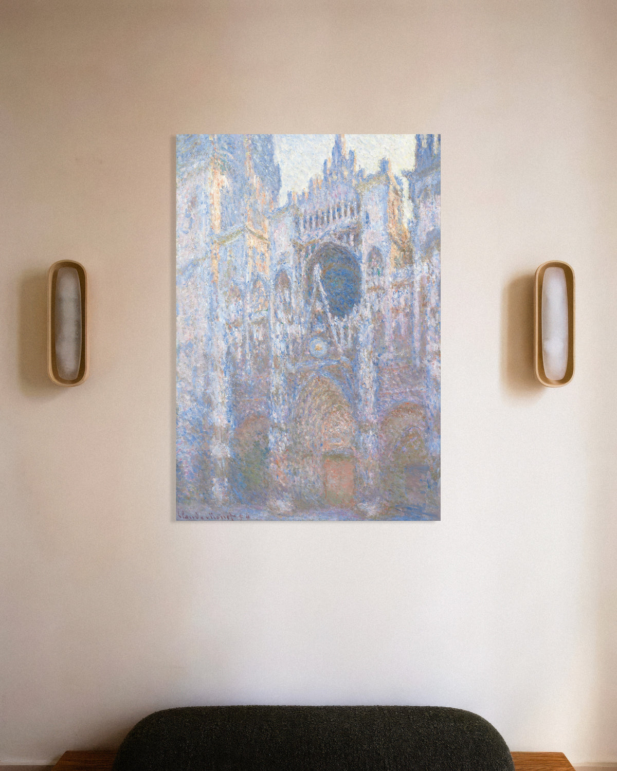 Poster Die Kathedrale von Rouen, Westfassade (1894) von Claude Monet