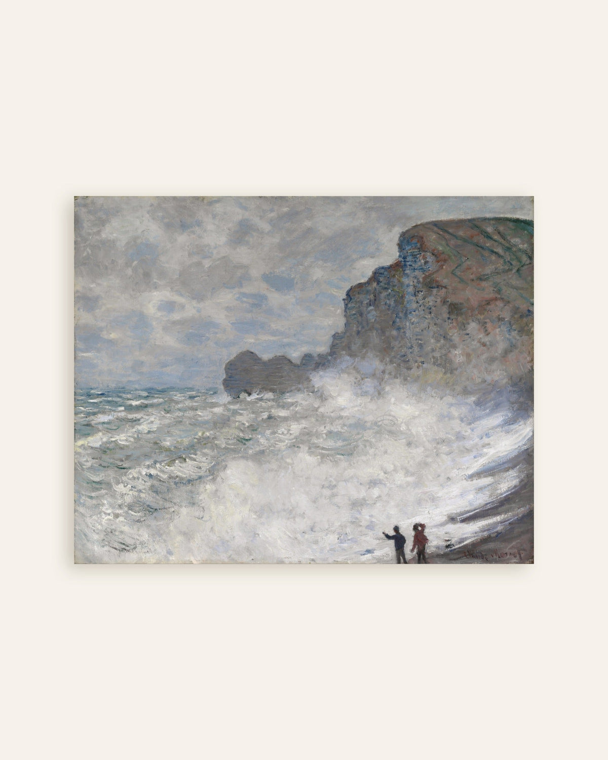 Poster Stürmisches Wetter in Étretat (1883) von Claude Monet, Vorschaubild