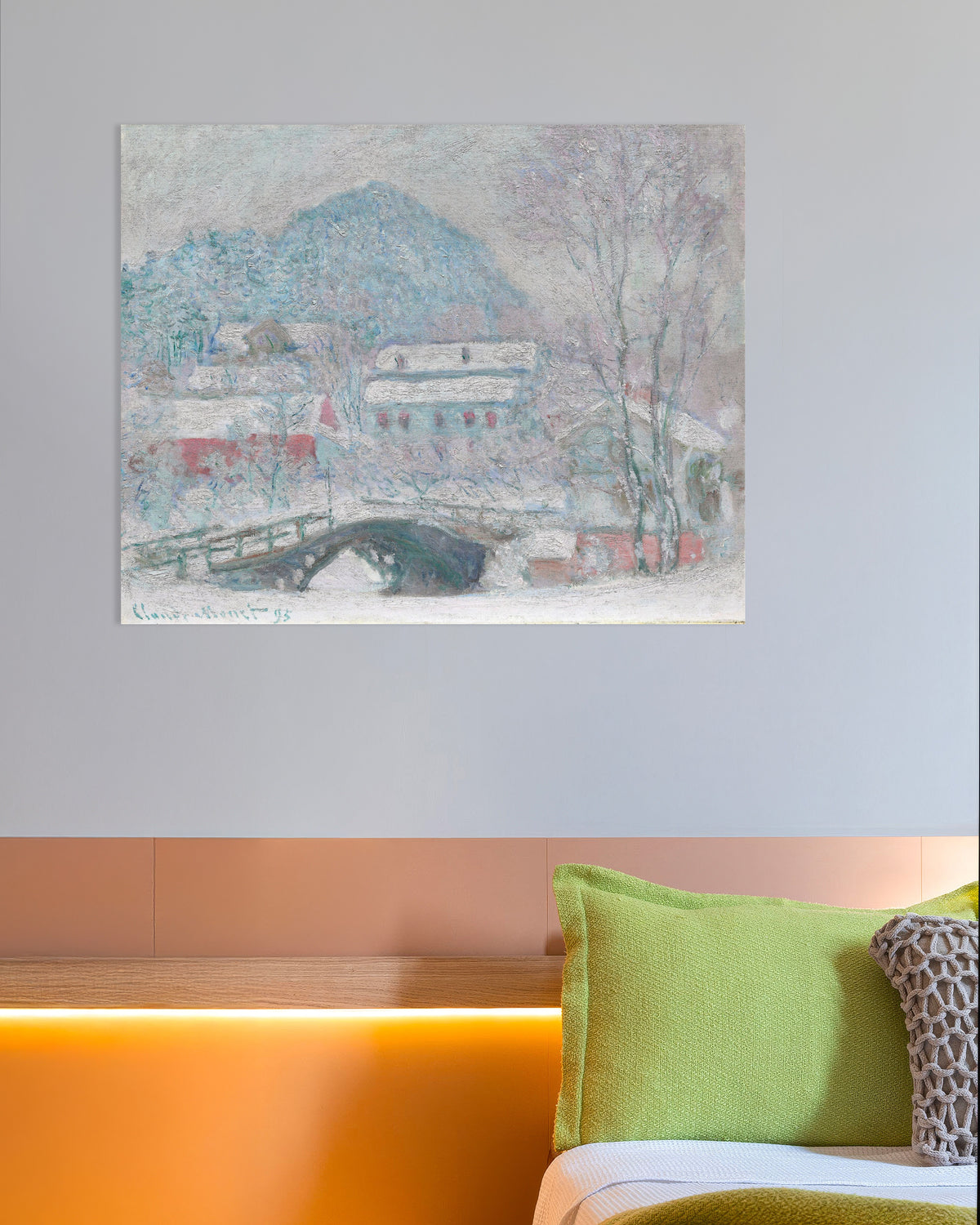 Poster Sandvika, Norwegen (1895) von Claude Monet