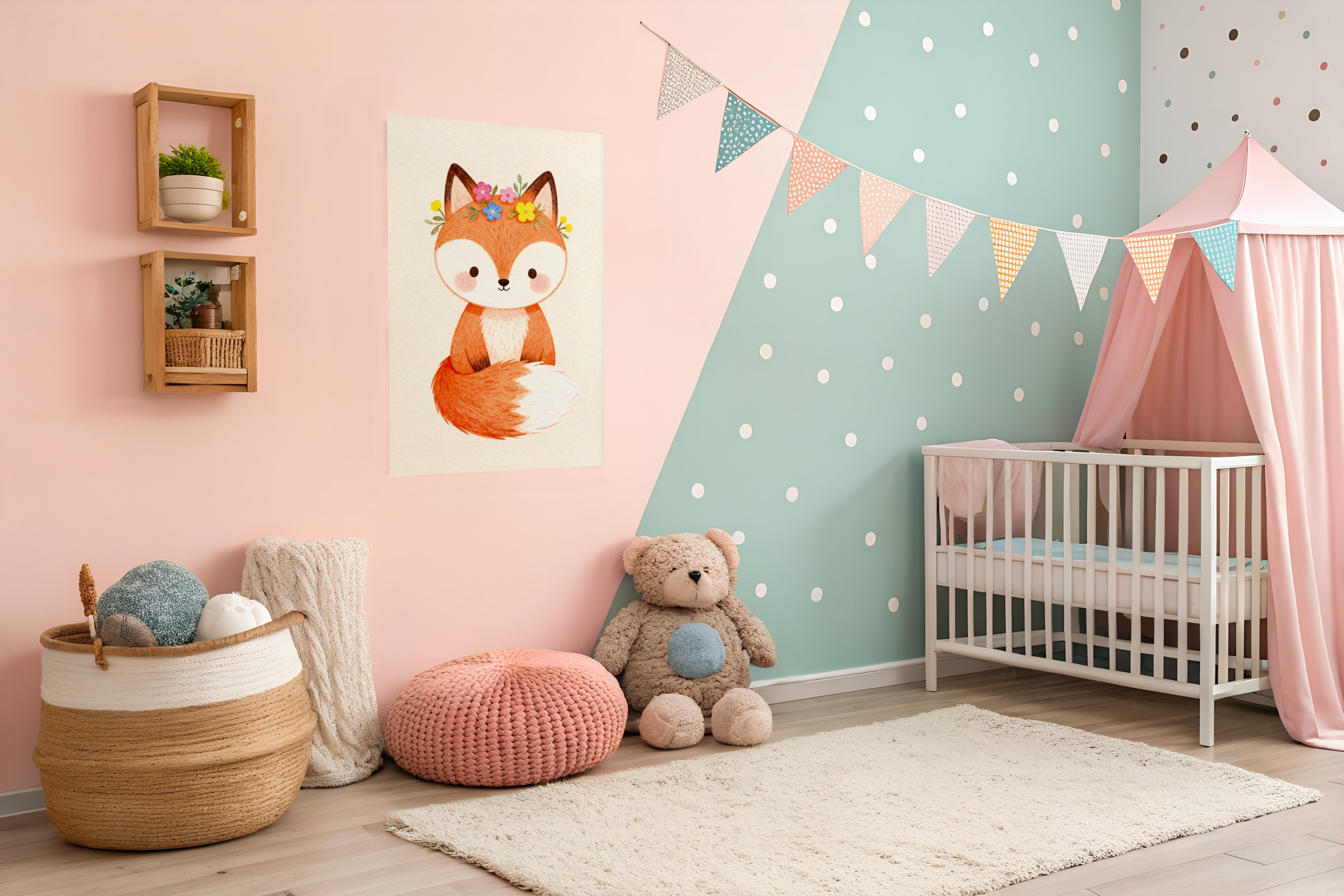 Fuchs Poster – Kinderzimmer Wanddeko