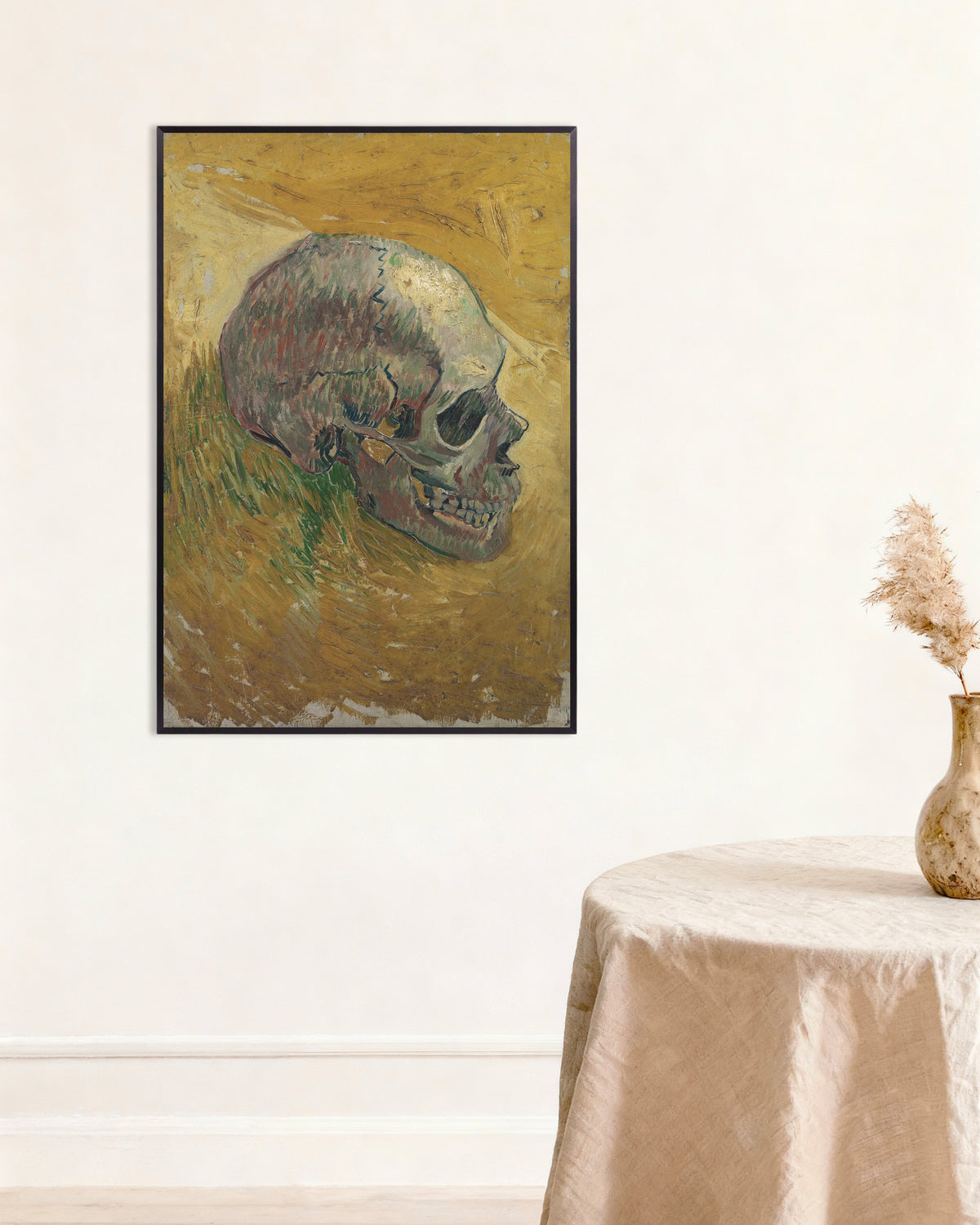 Poster Schädel (1887) von Vincent van Gogh, mit Metallrahmen