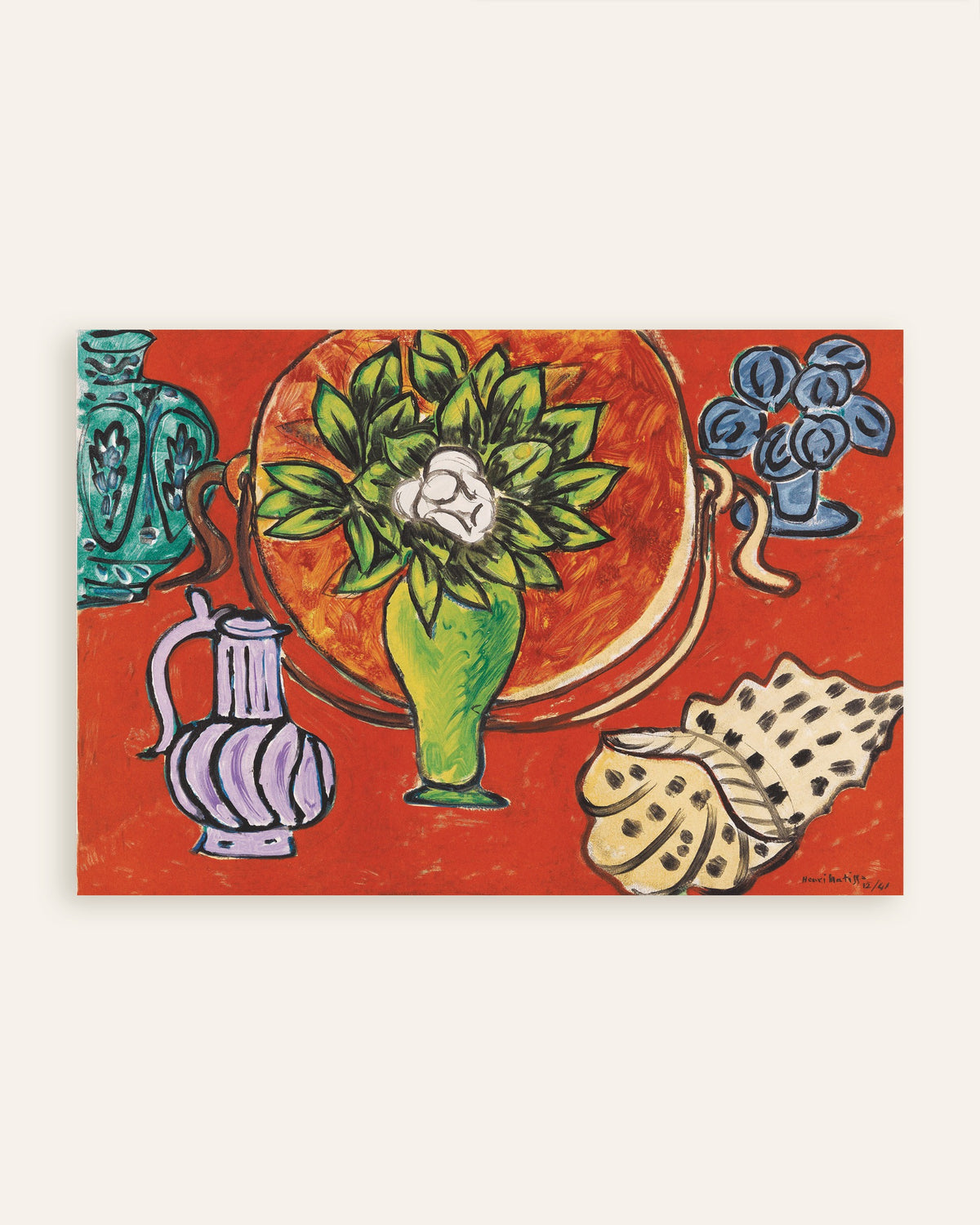 Poster von Stillleben mit Magnolie (1941) von Henri Matisse, Miniaturansicht
