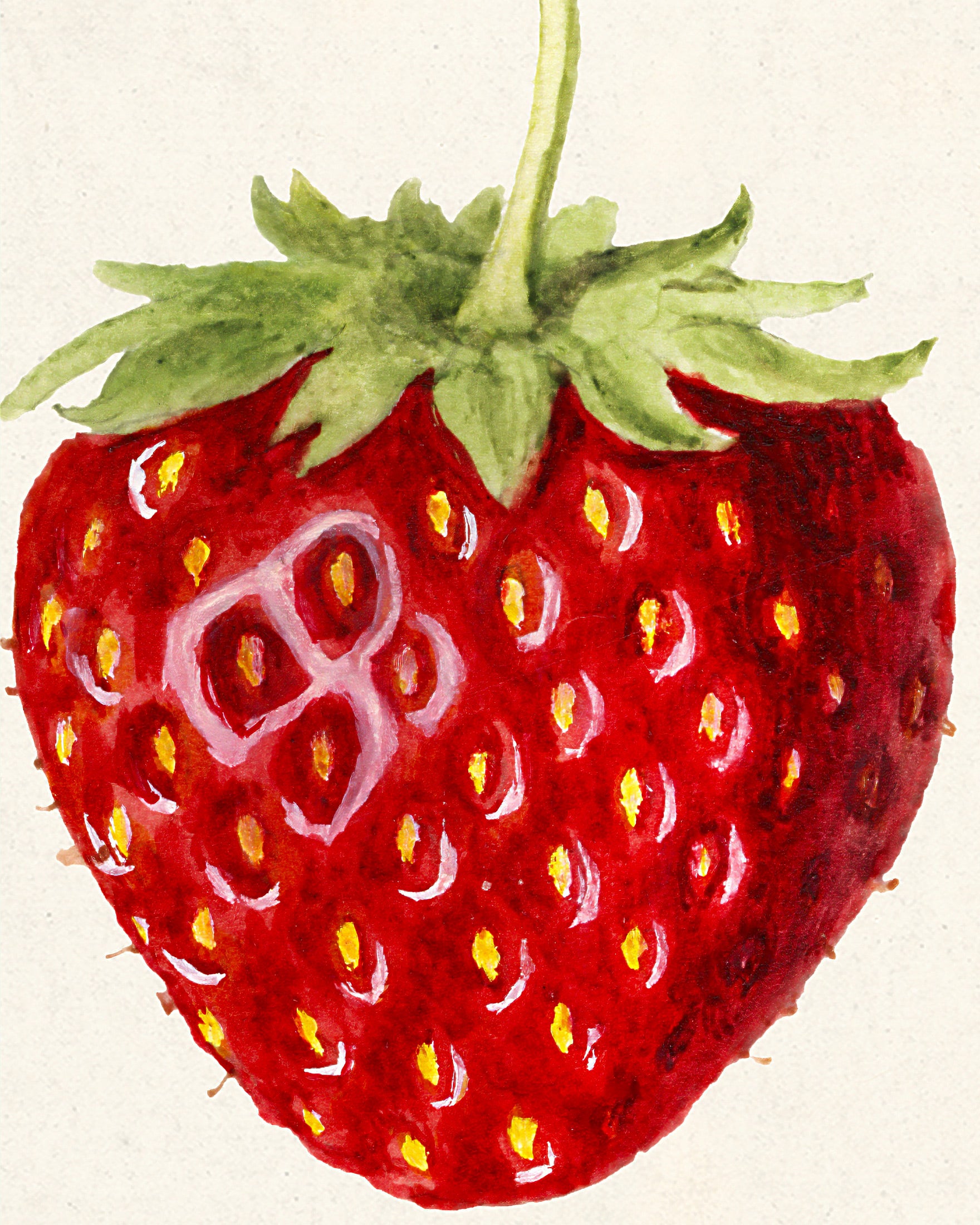 Erdbeere Poster - Aquarell