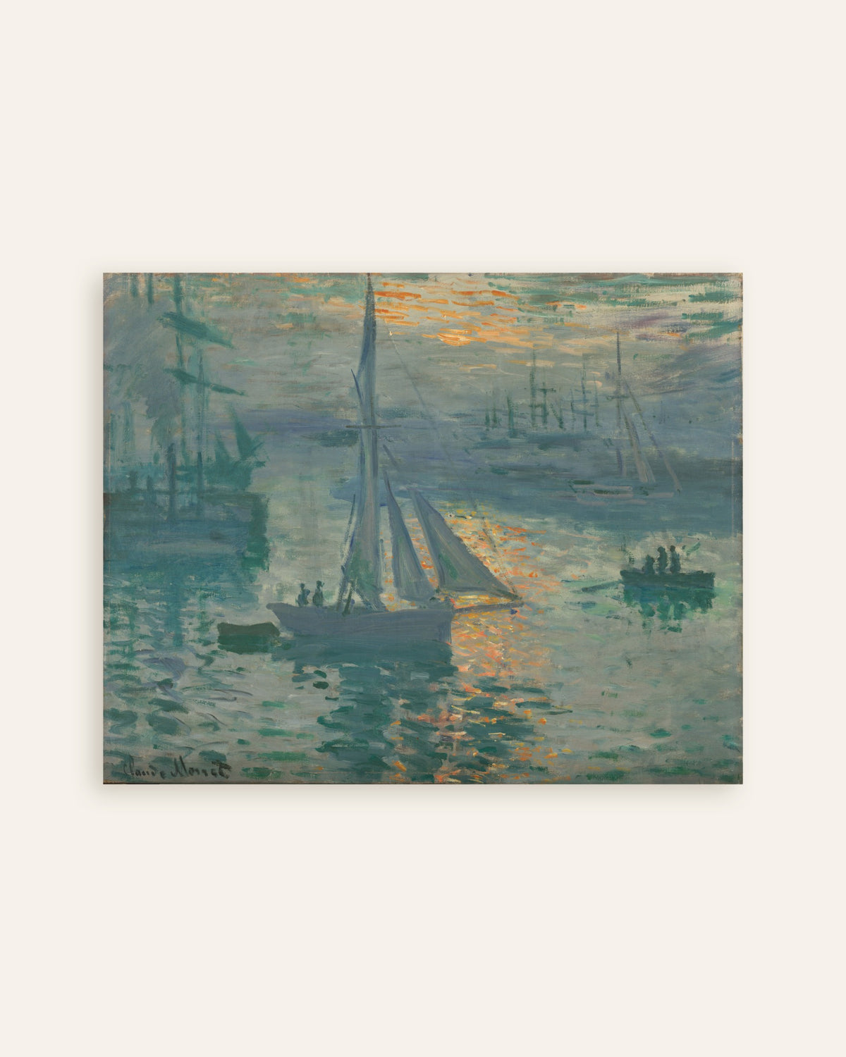 Poster Sonnenaufgang, Seestück (1873) von Claude Monet, Vorschaubild