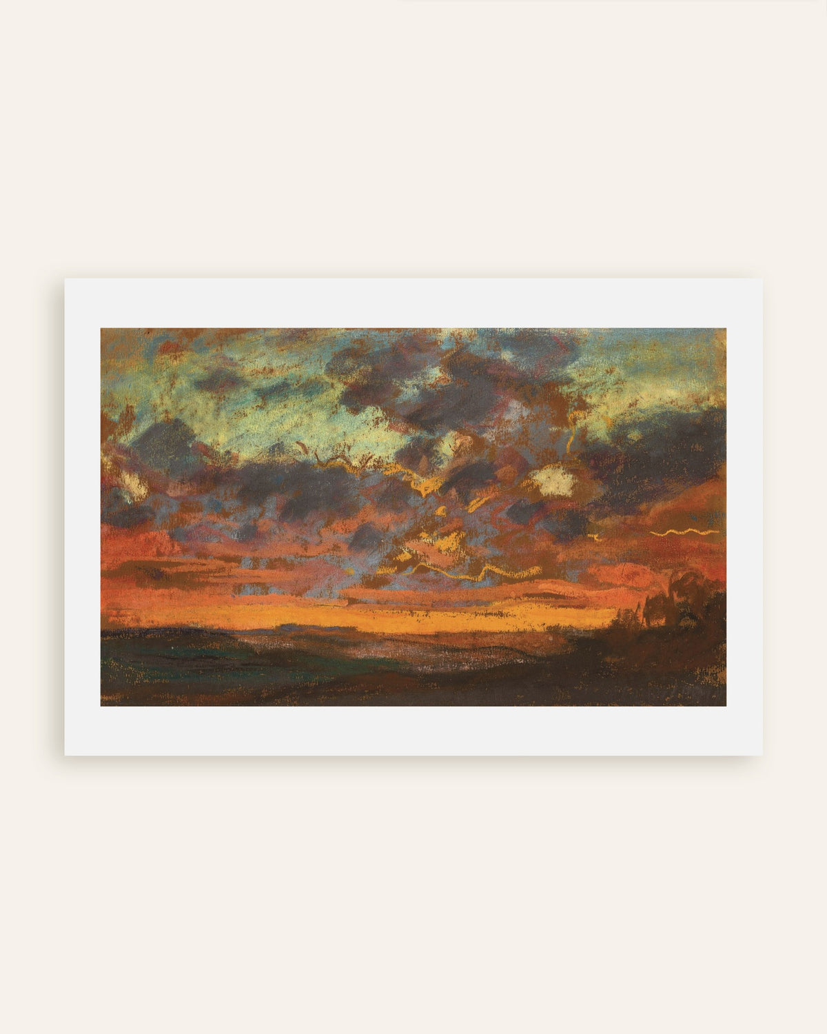 Poster Sonnenuntergang (um 1868) von Claude Monet, Vorschaubild