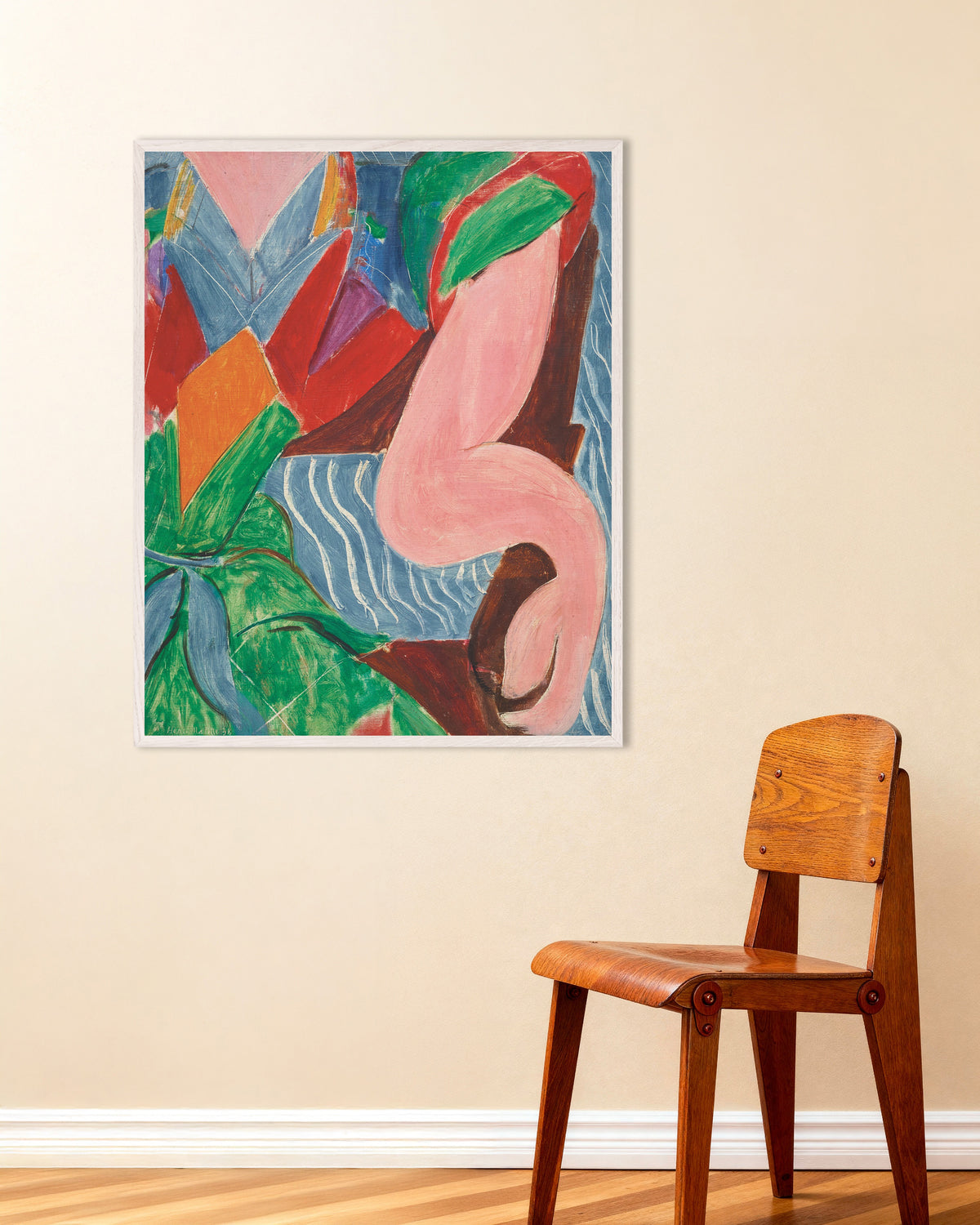 Poster Der Arm (1938) von Henri Matisse mit weißem Holzrahmen