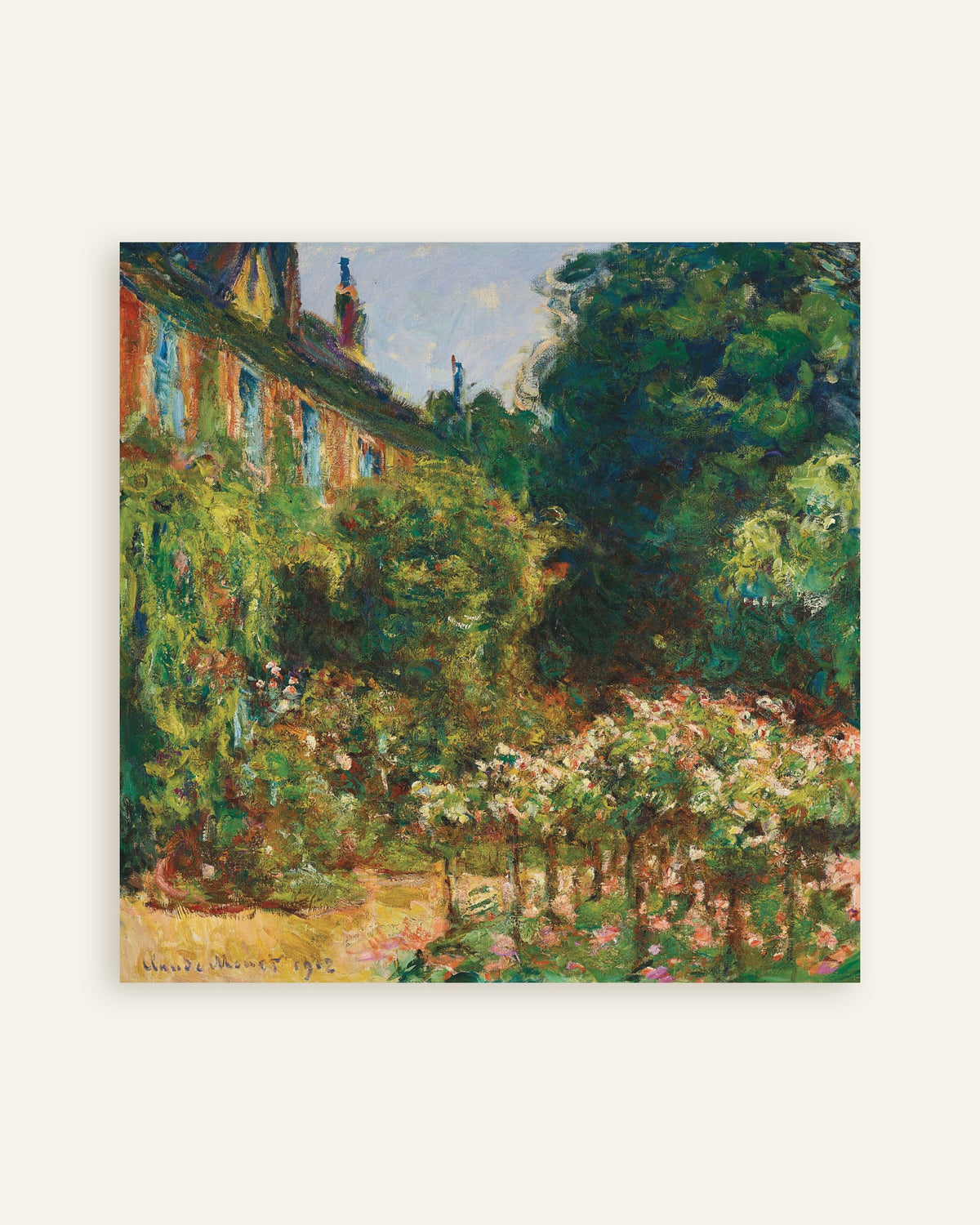 Poster Das Haus des Künstlers in Giverny (1912) von Claude Monet, Vorschaubild