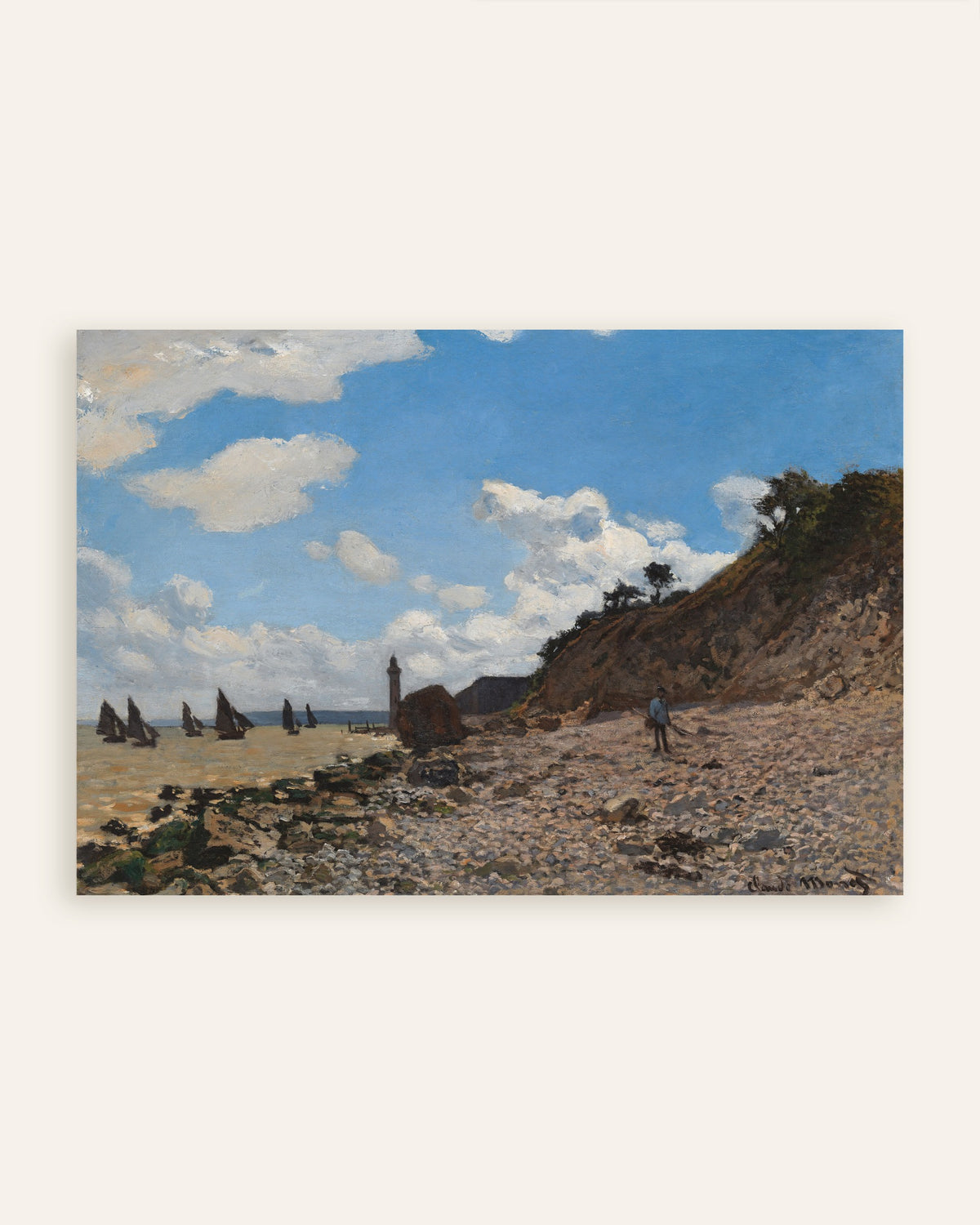Poster Der Strand von Honfleur (1864–1866) von Claude Monet, Vorschaubild