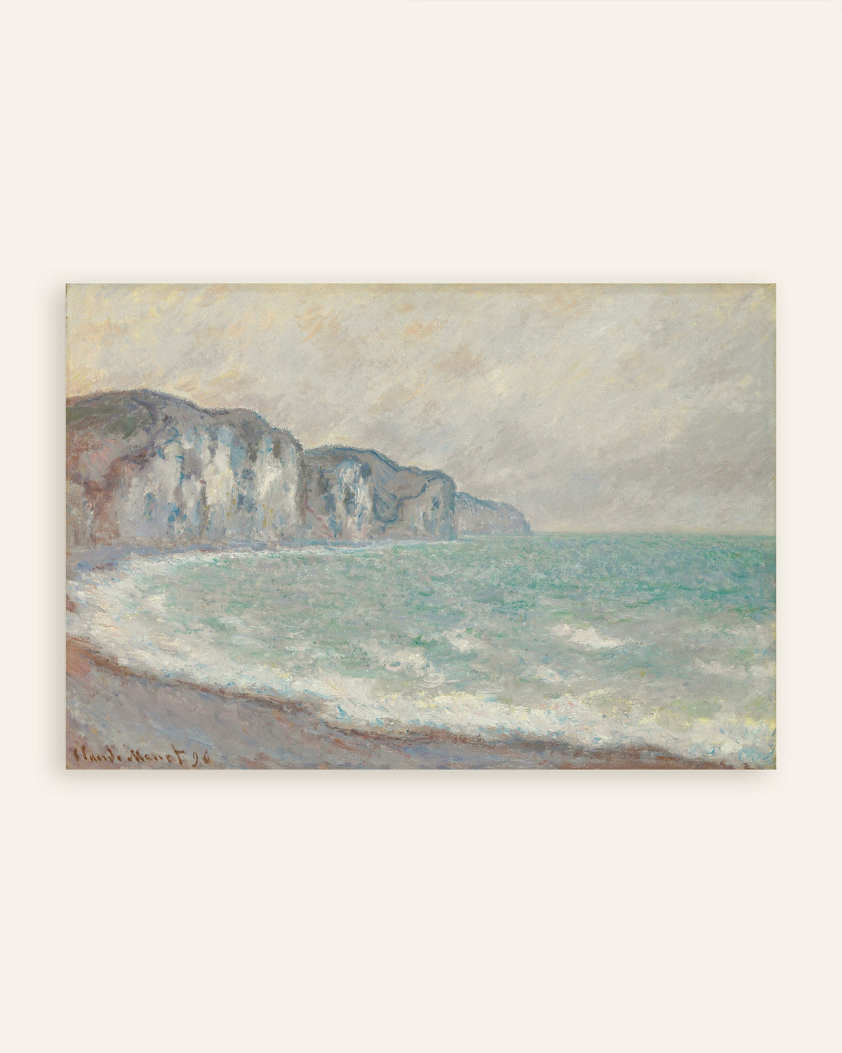 Poster Die Klippe bei Pourville (1896) von Claude Monet, Vorschaubild