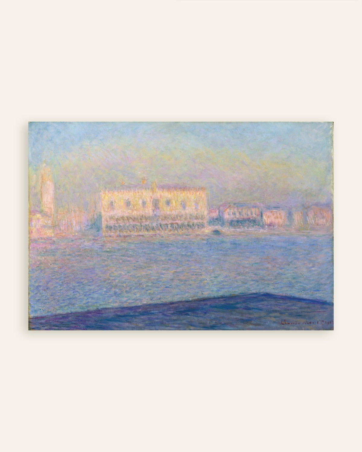 Poster Der Dogenpalast von San Giorgio Maggiore aus gesehen (1908) von Claude Monet, Vorschaubild