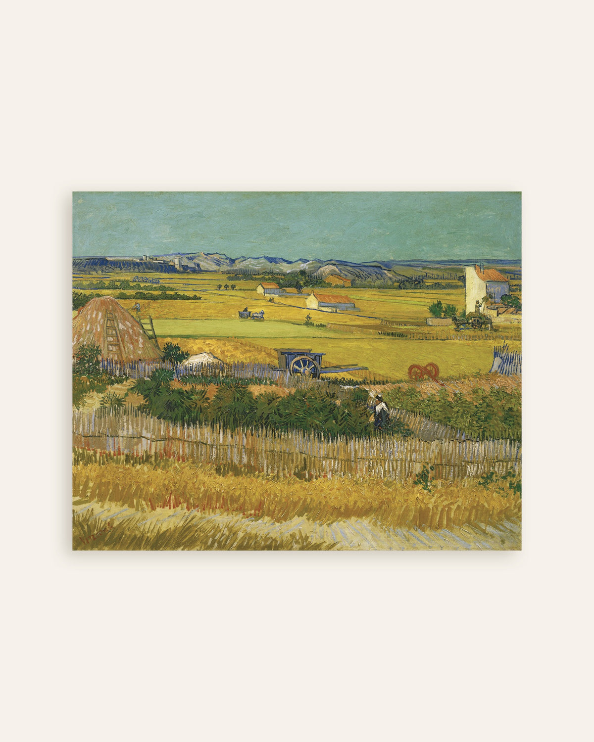 Poster mit „Die Ernte (1888) von Vincent van Gogh“, Miniaturansicht