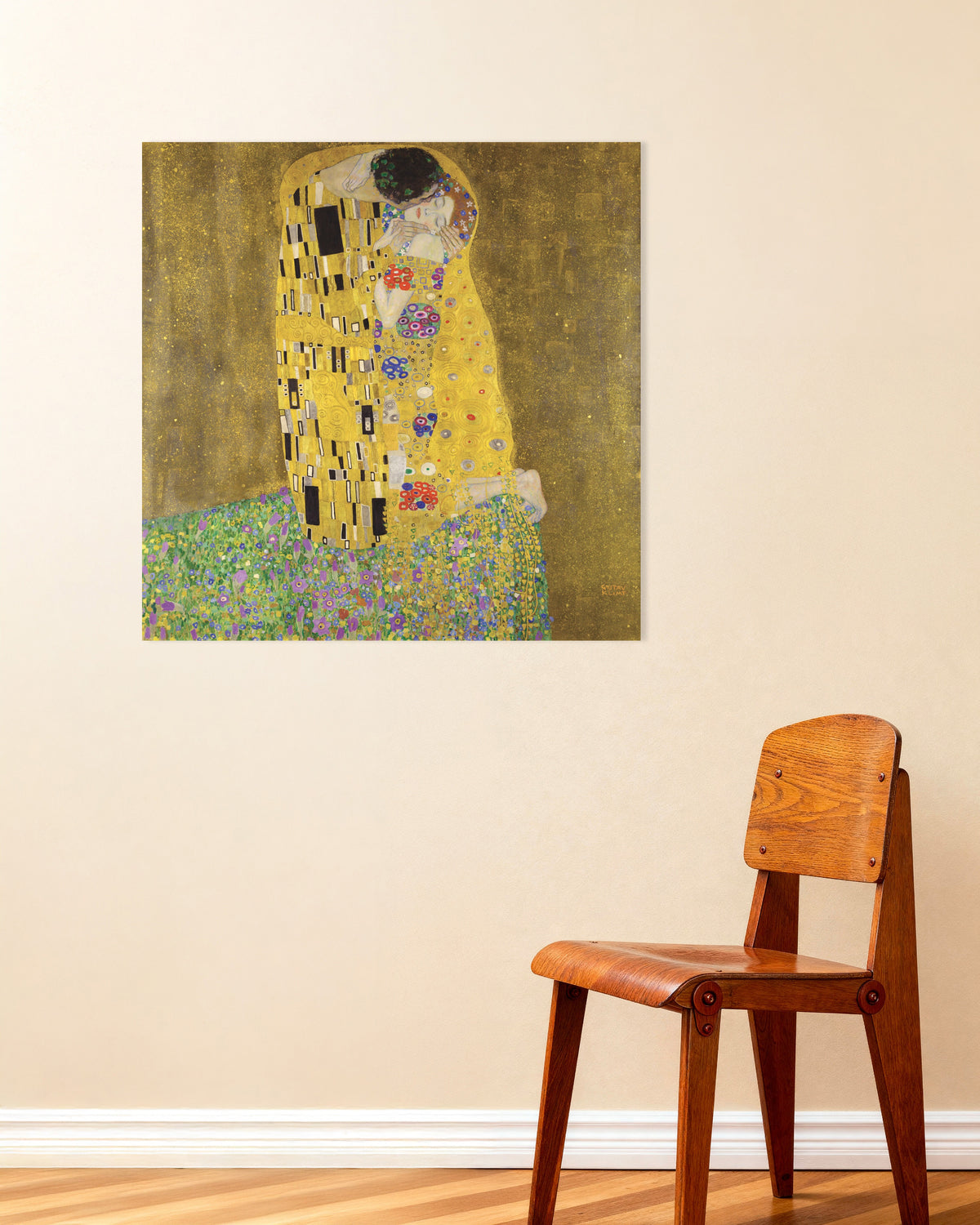 Poster Der Kuss (1907–1908) von Gustav Klimt